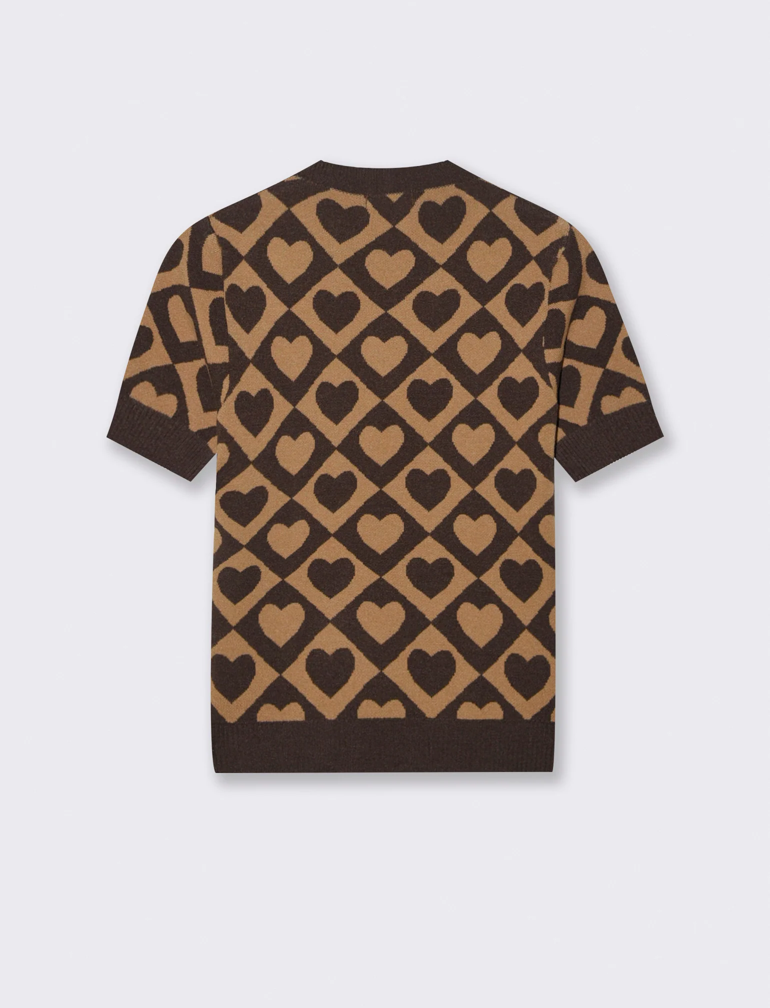 T-SHIRT IN MAGLIA - Marrone tabacco - Image 2