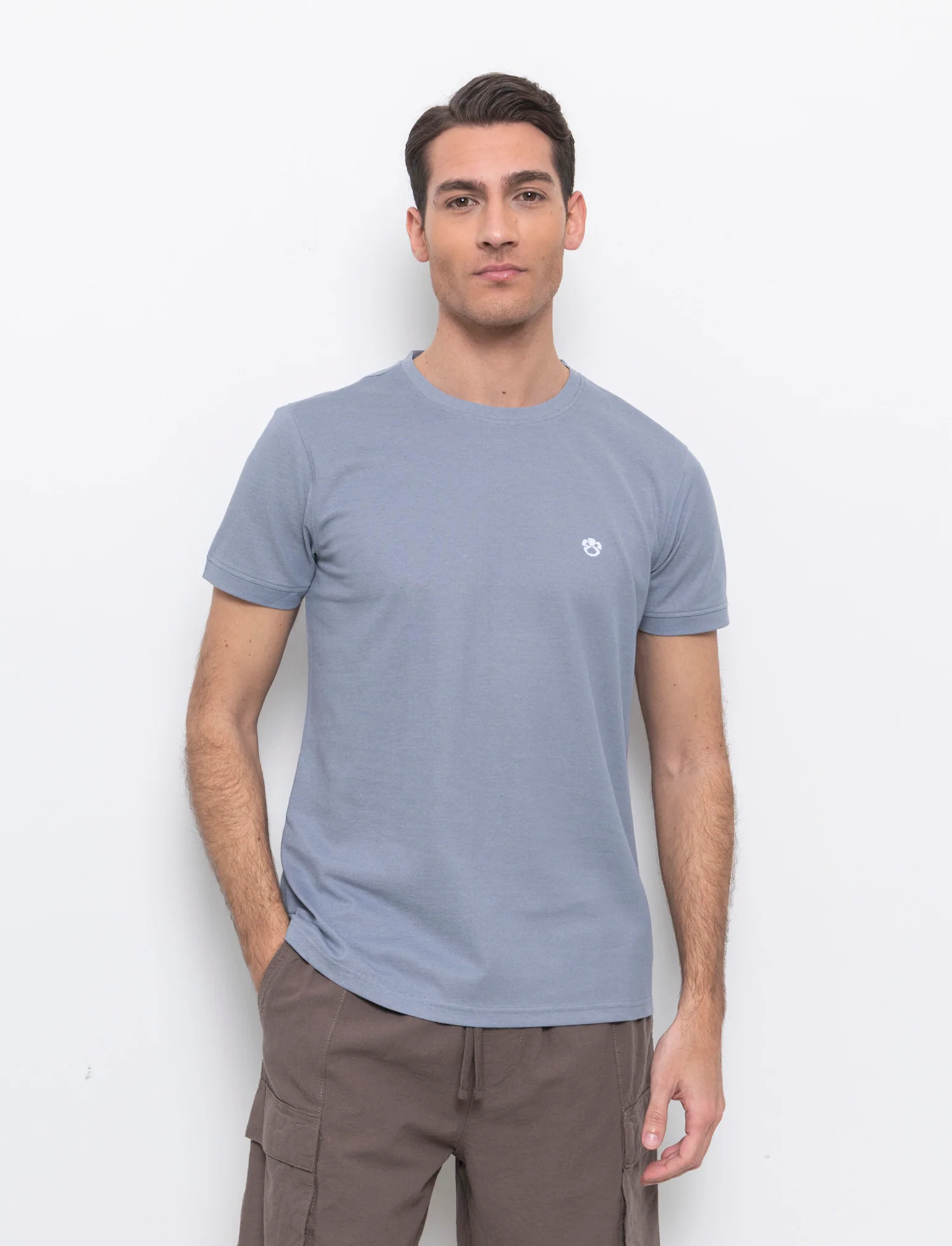 T-shirt in piquet da uomo - Celeste - Image 3