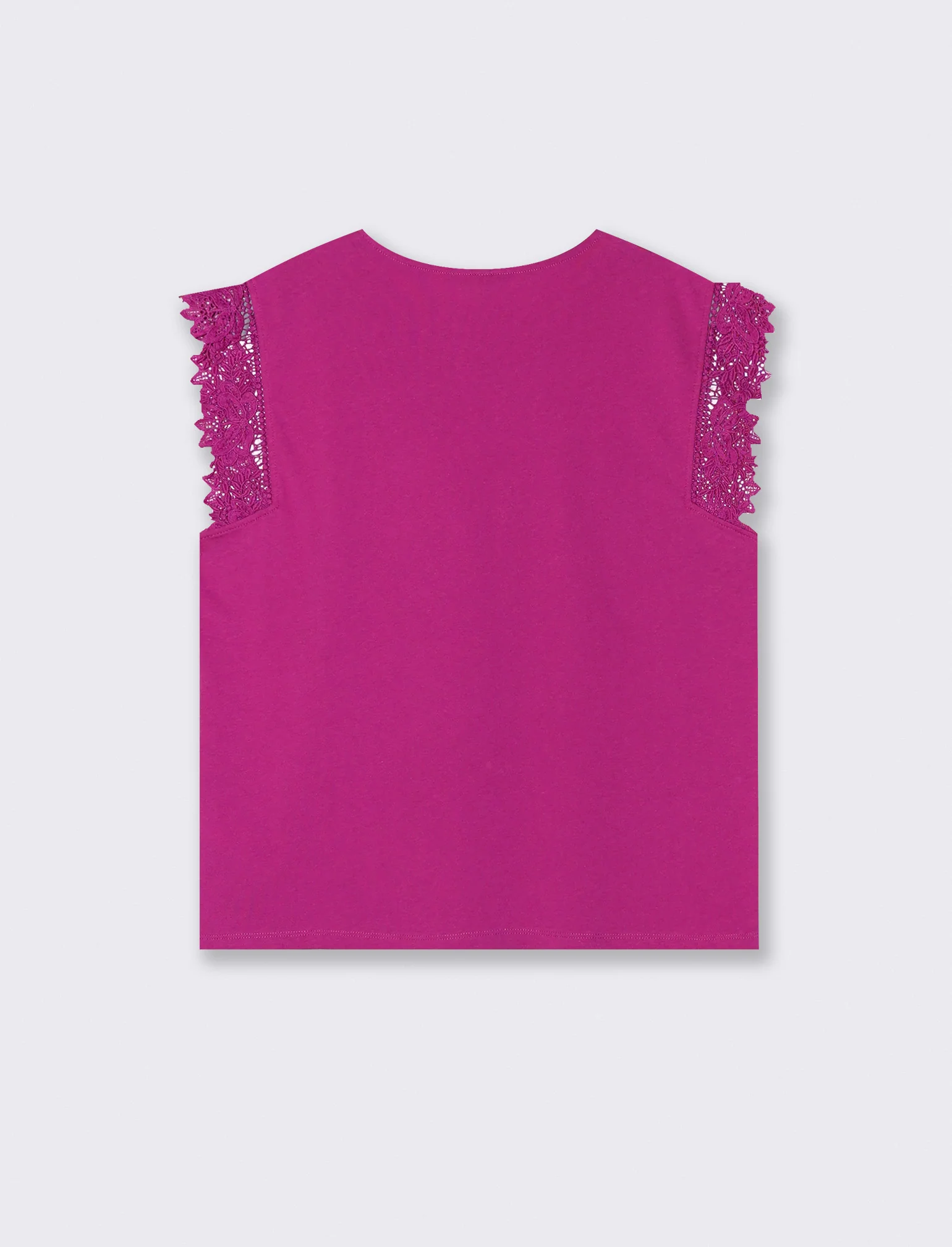 T-shirt in pizzo per donne eleganti - Fuxia - Image 2