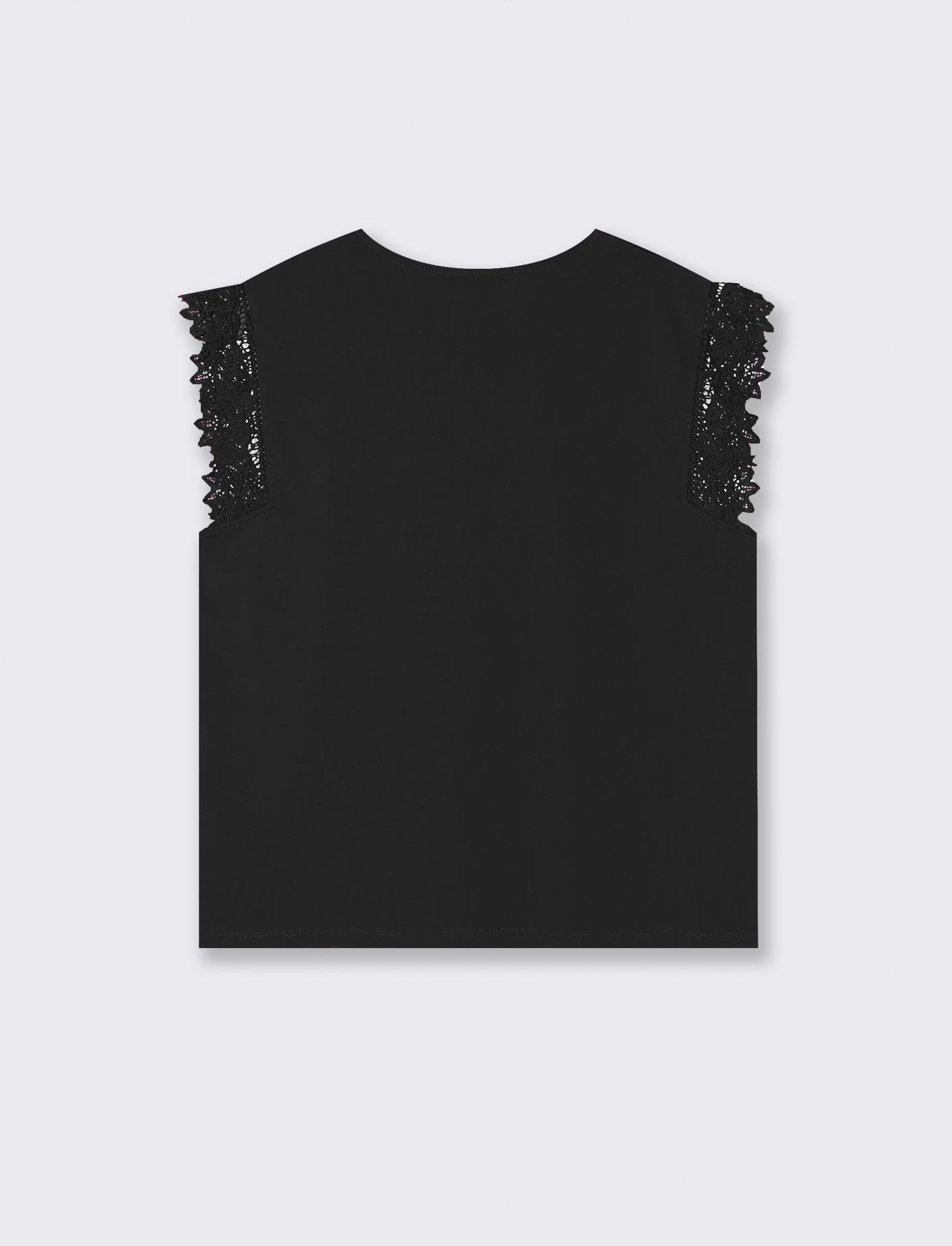 T-shirt in pizzo per donne eleganti - Nero - Image 4