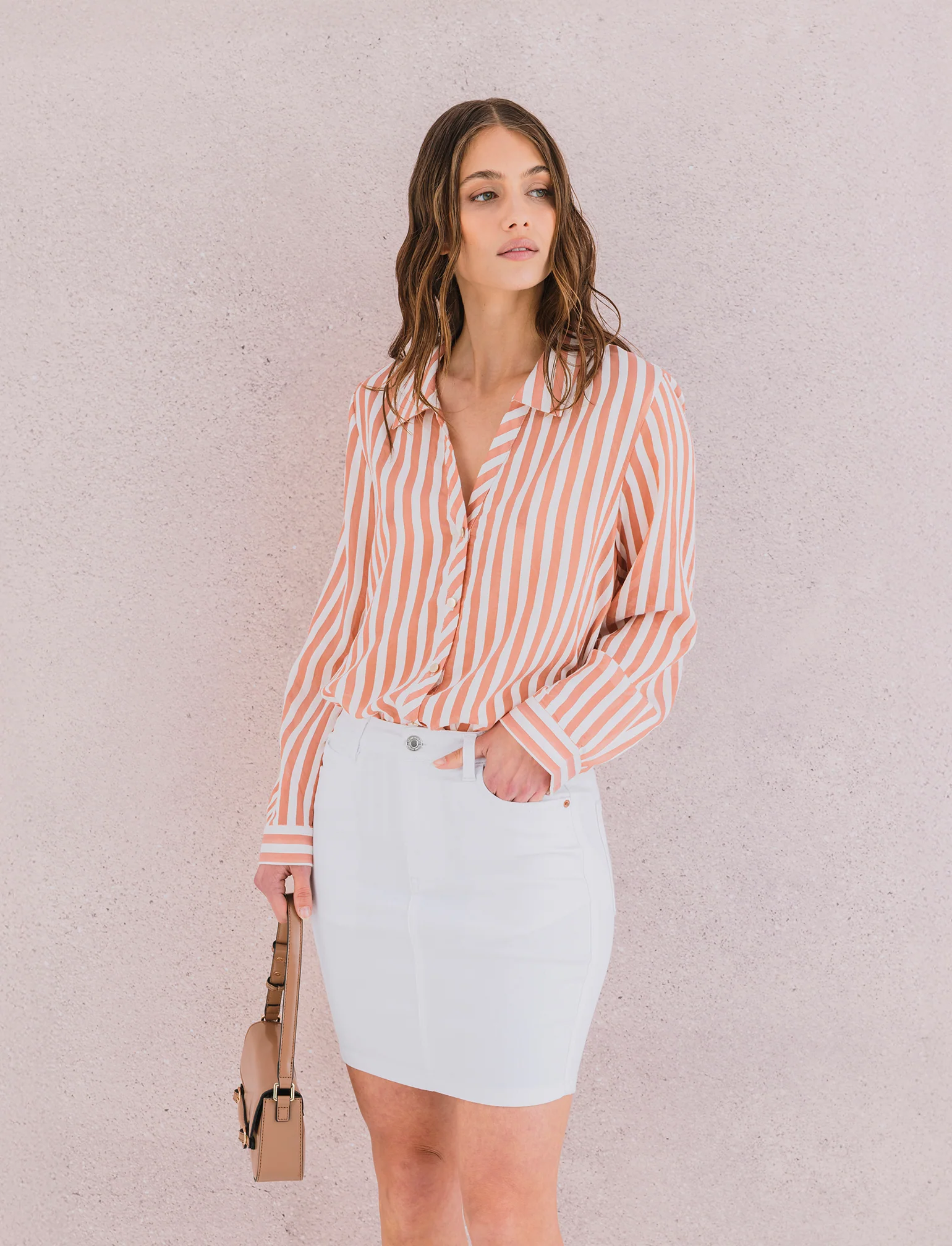 T-SHIRT IN PIZZO - Rosa polvere - Image 3