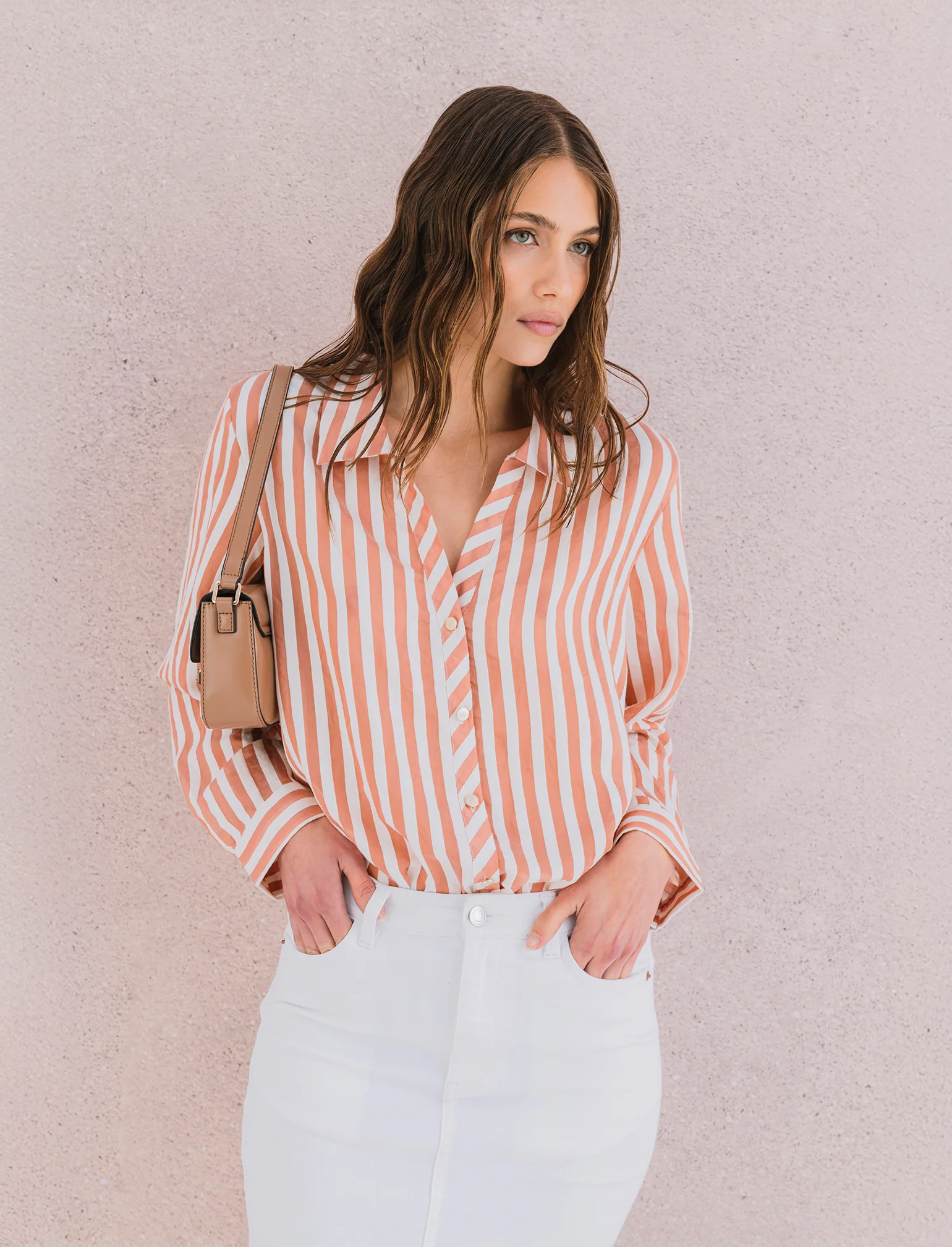 T-SHIRT IN PIZZO - Rosa polvere - Image 4
