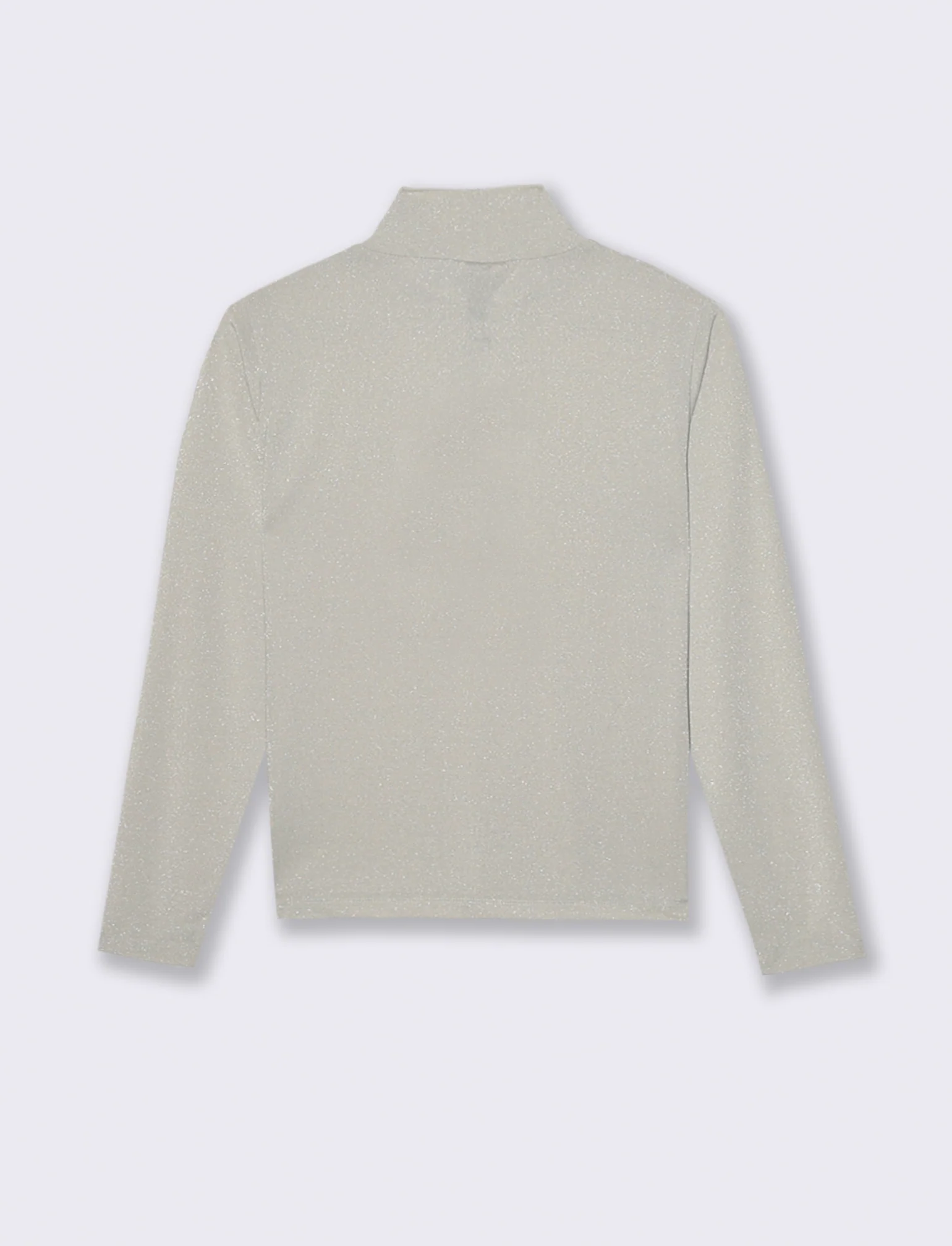T-SHIRT IN TESSUTO CON FILO EFFETTO METALLO - Avorio