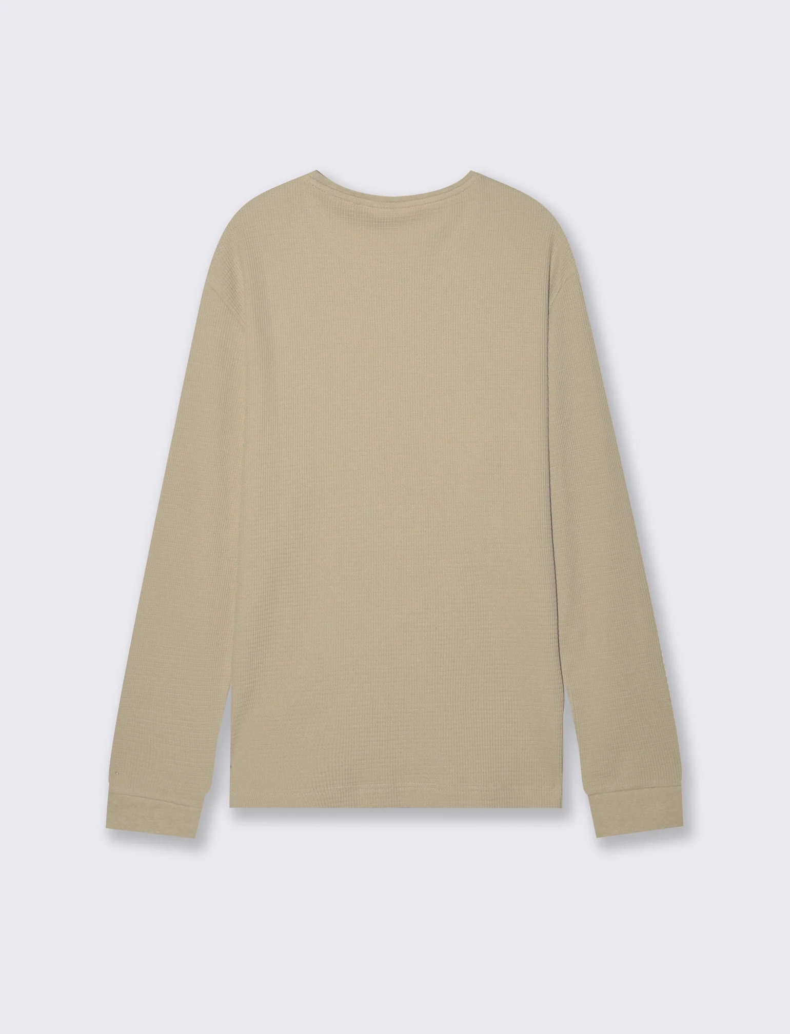 T-SHIRT  IN WAFFLE  SLIM FIT - Beige - Image 2