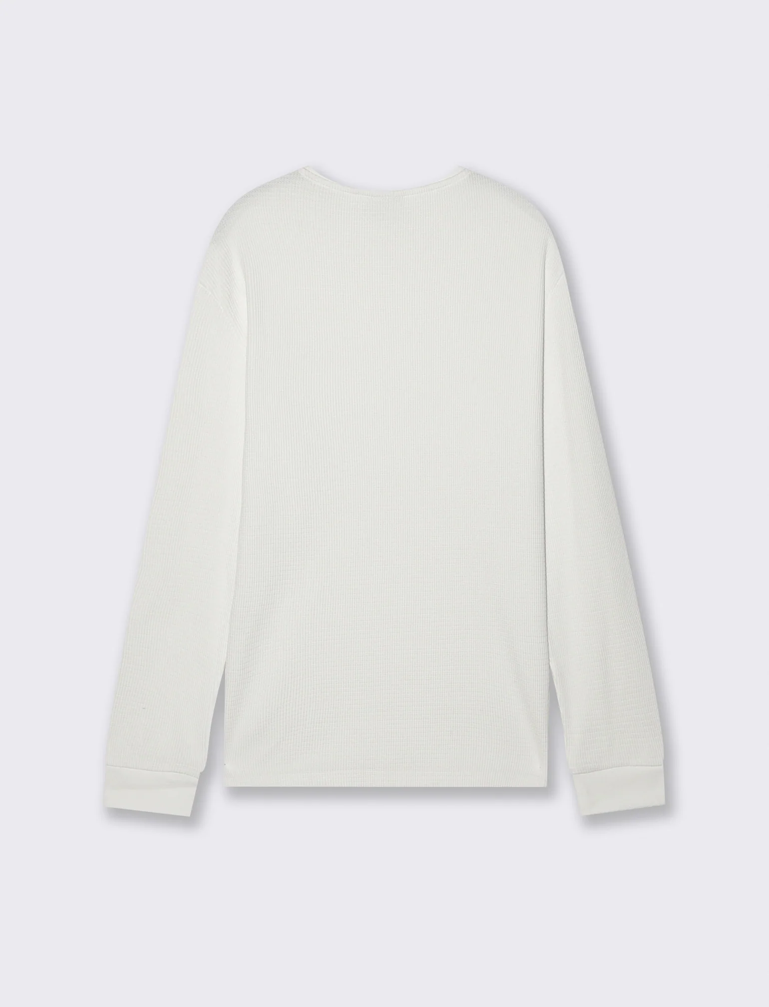 T-SHIRT  IN WAFFLE  SLIM FIT - Bianco - Image 2