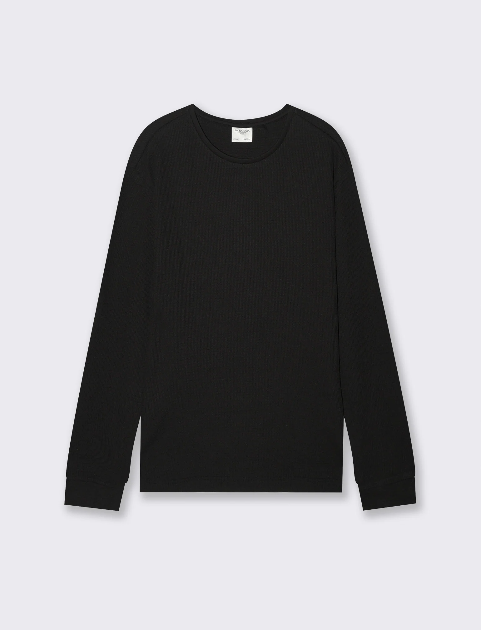 T-SHIRT  IN WAFFLE  SLIM FIT - Nero
