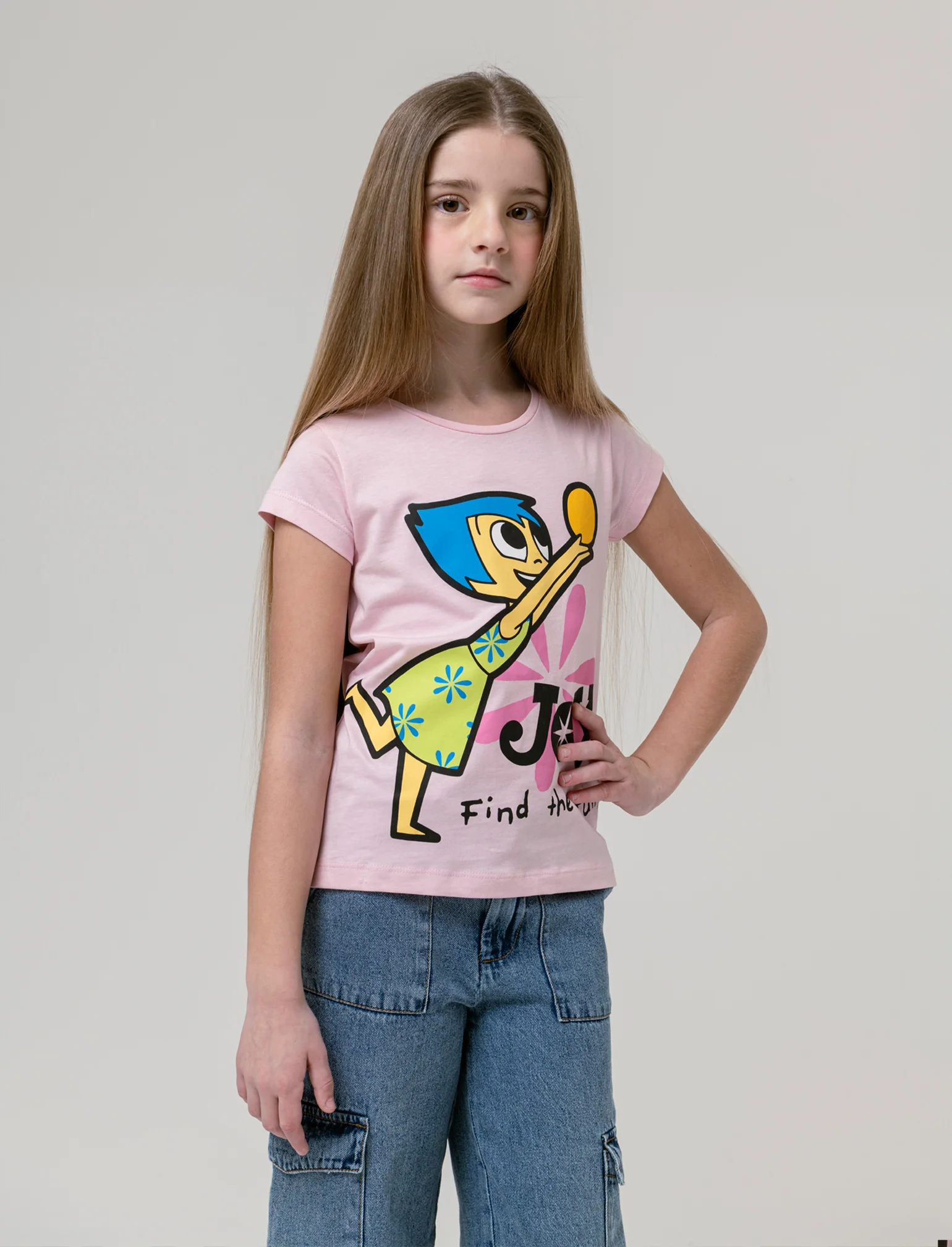 T-shirt Inside Out da bambina - Rosa - Image 3