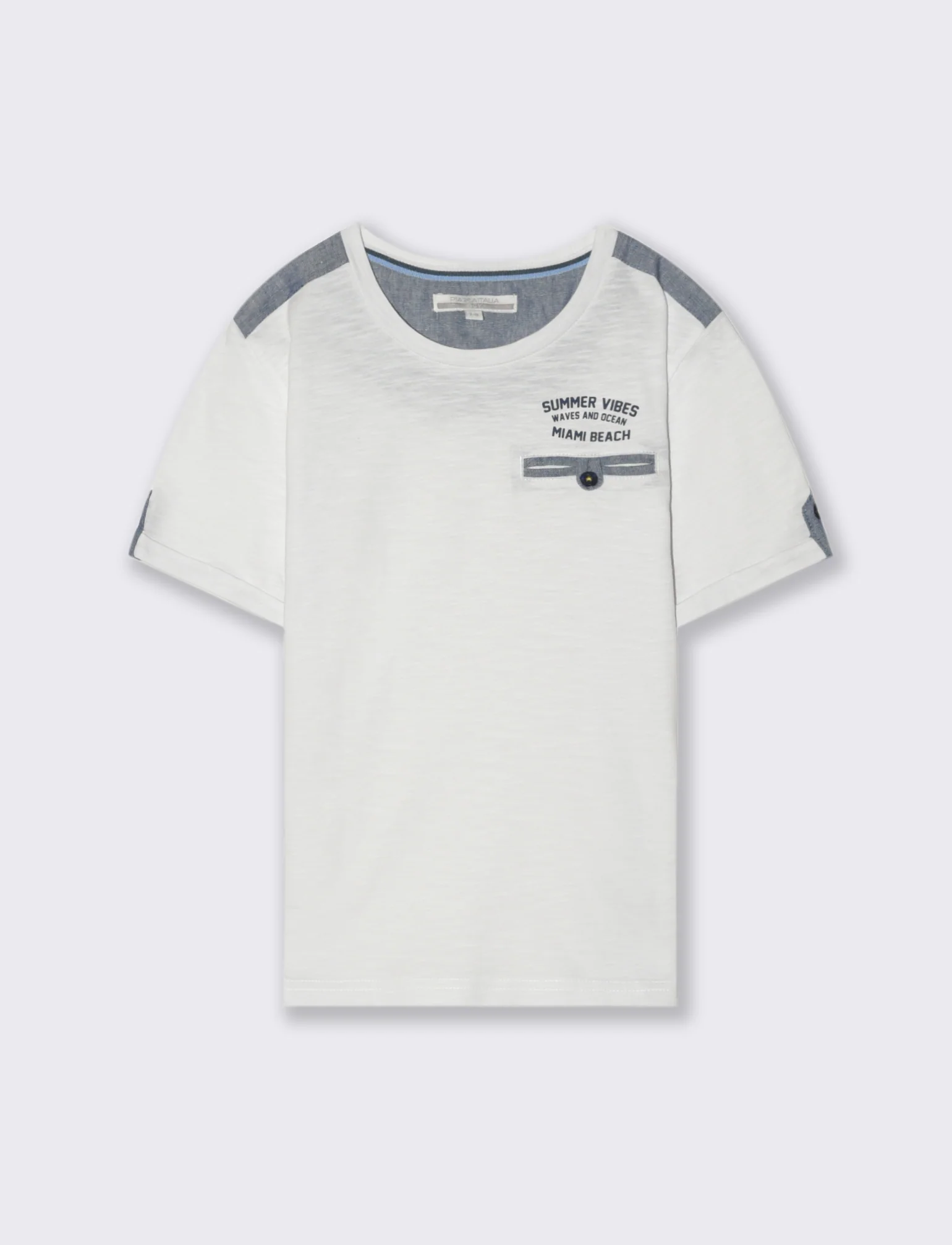 T-shirt jersey fiammato da bambino - Bianco - Image 3