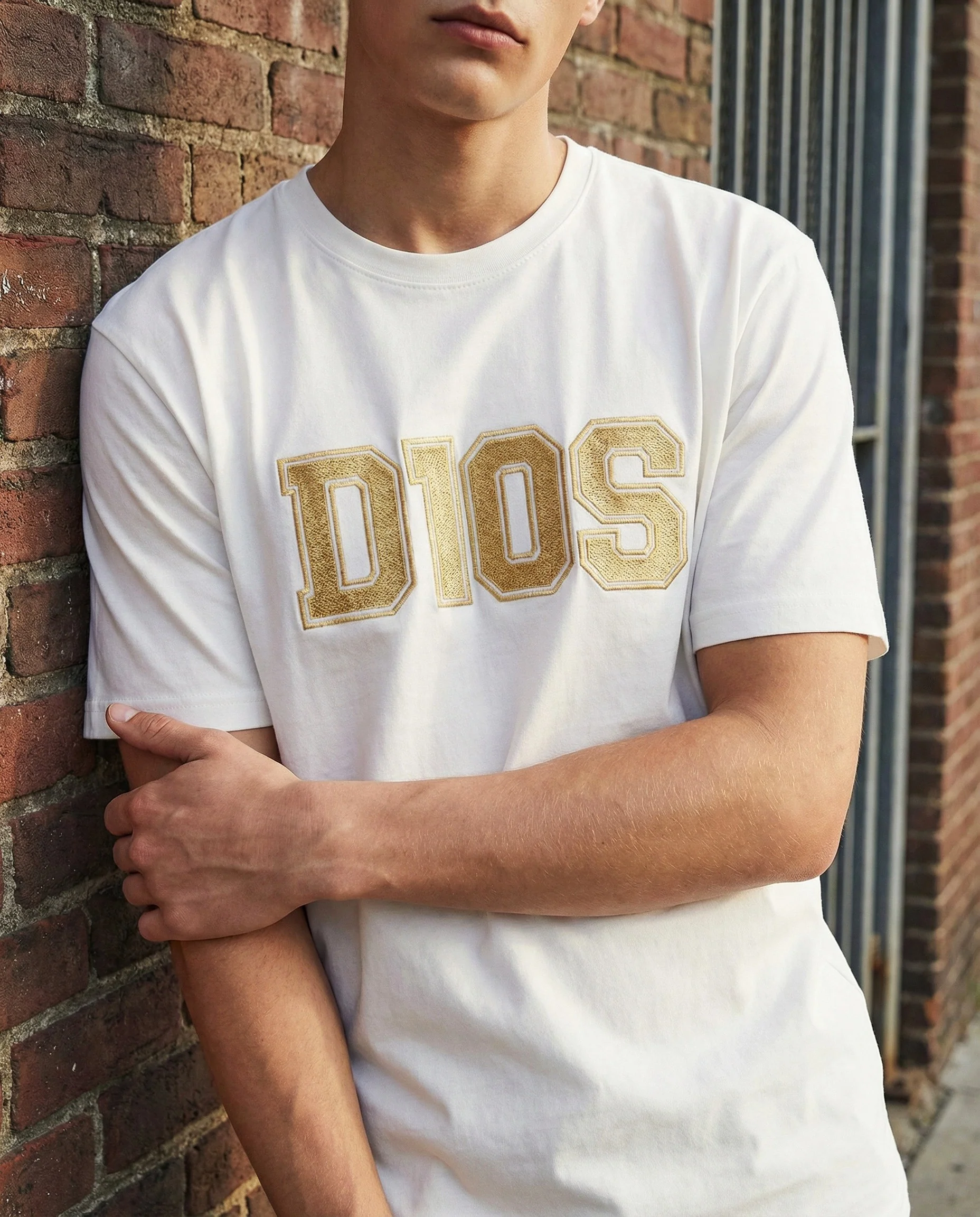 T-Shirt Jersey Premium D10S Girocollo - Bianco - Image 5
