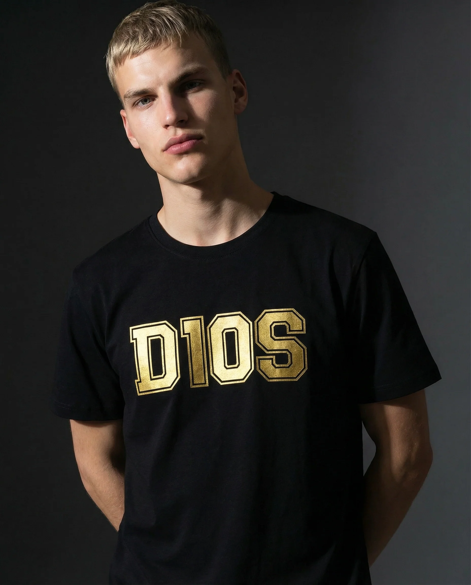 T-Shirt Jersey Premium D10S Girocollo - Nero - Image 3