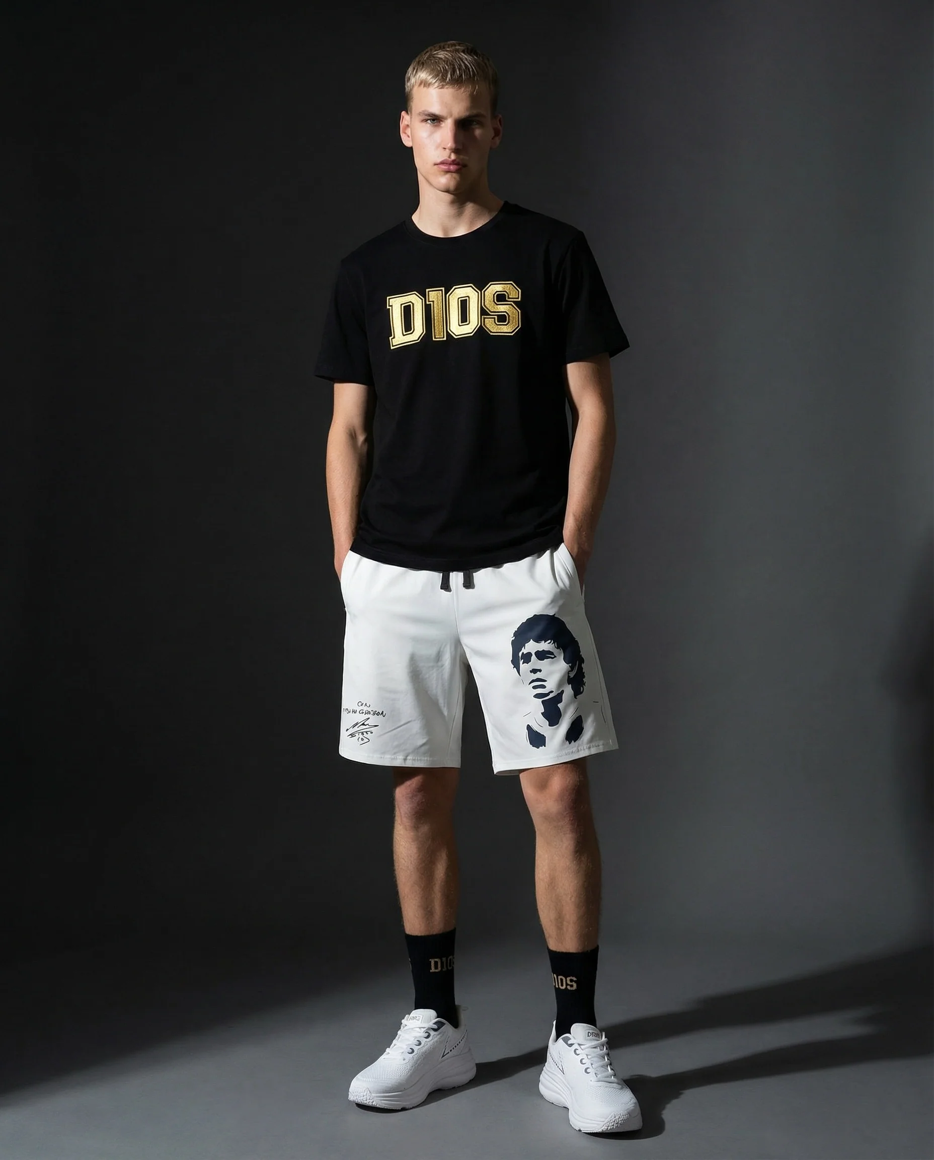 T-Shirt Jersey Premium D10S Girocollo - Nero - Image 4