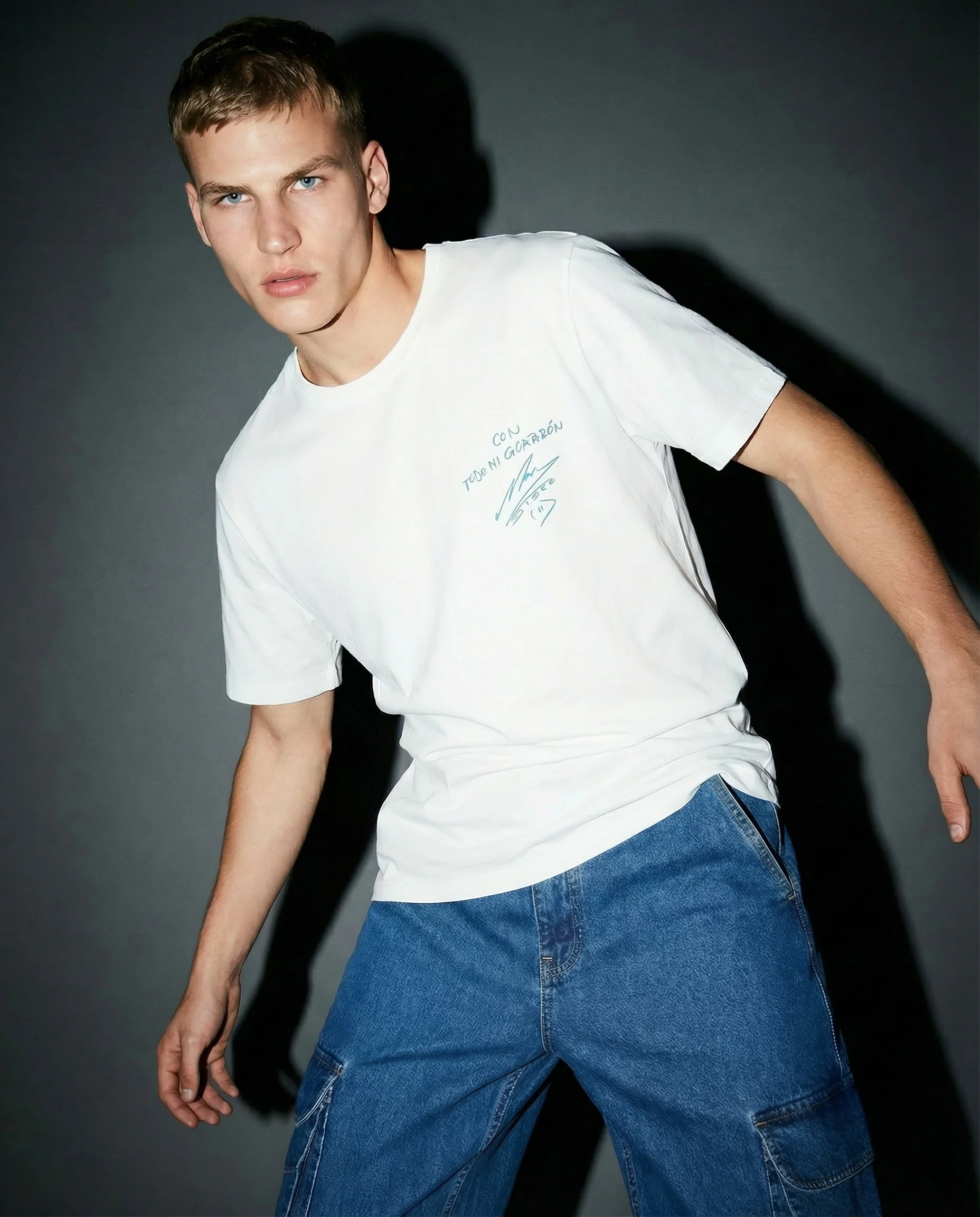 T-shirt Jersey Premium D10S Stampa - Bianco - Image 3
