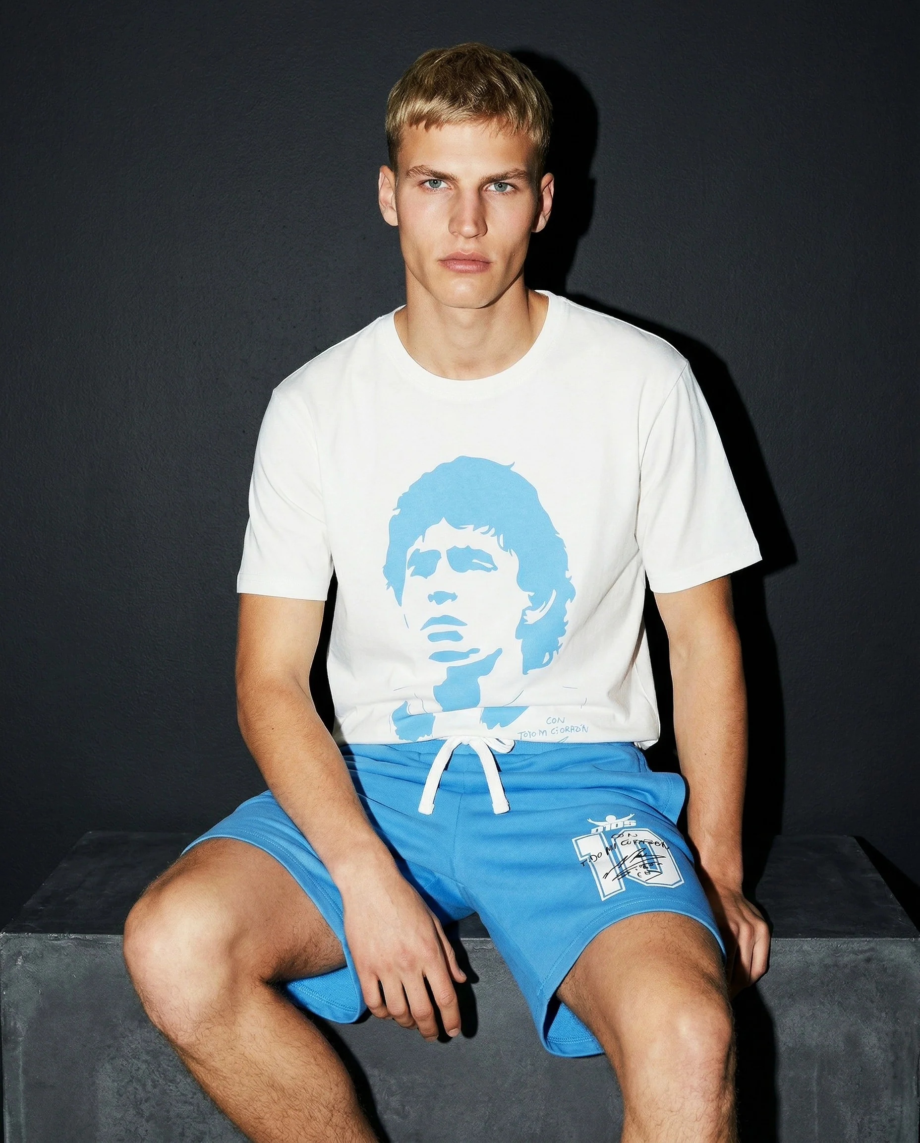 T-shirt Jersey Premium Stampa D10S - Bianco - Image 3