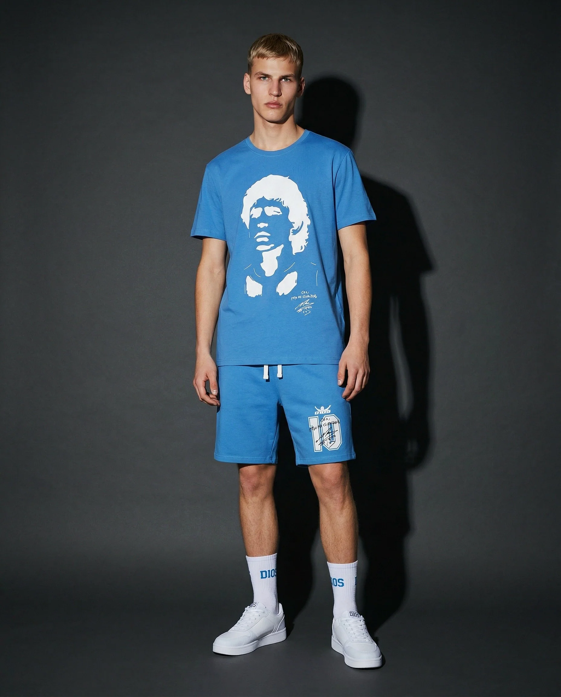 T-shirt Jersey Premium Stampa D10S - Blu - Image 4