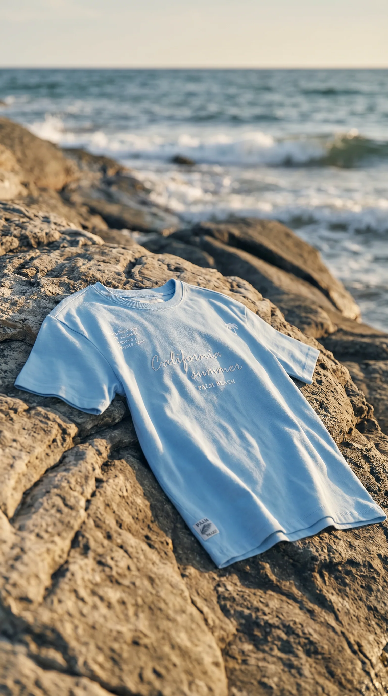 T-SHIRT JOGGING con Stampa e Ricamo - Azzurro - Image 3