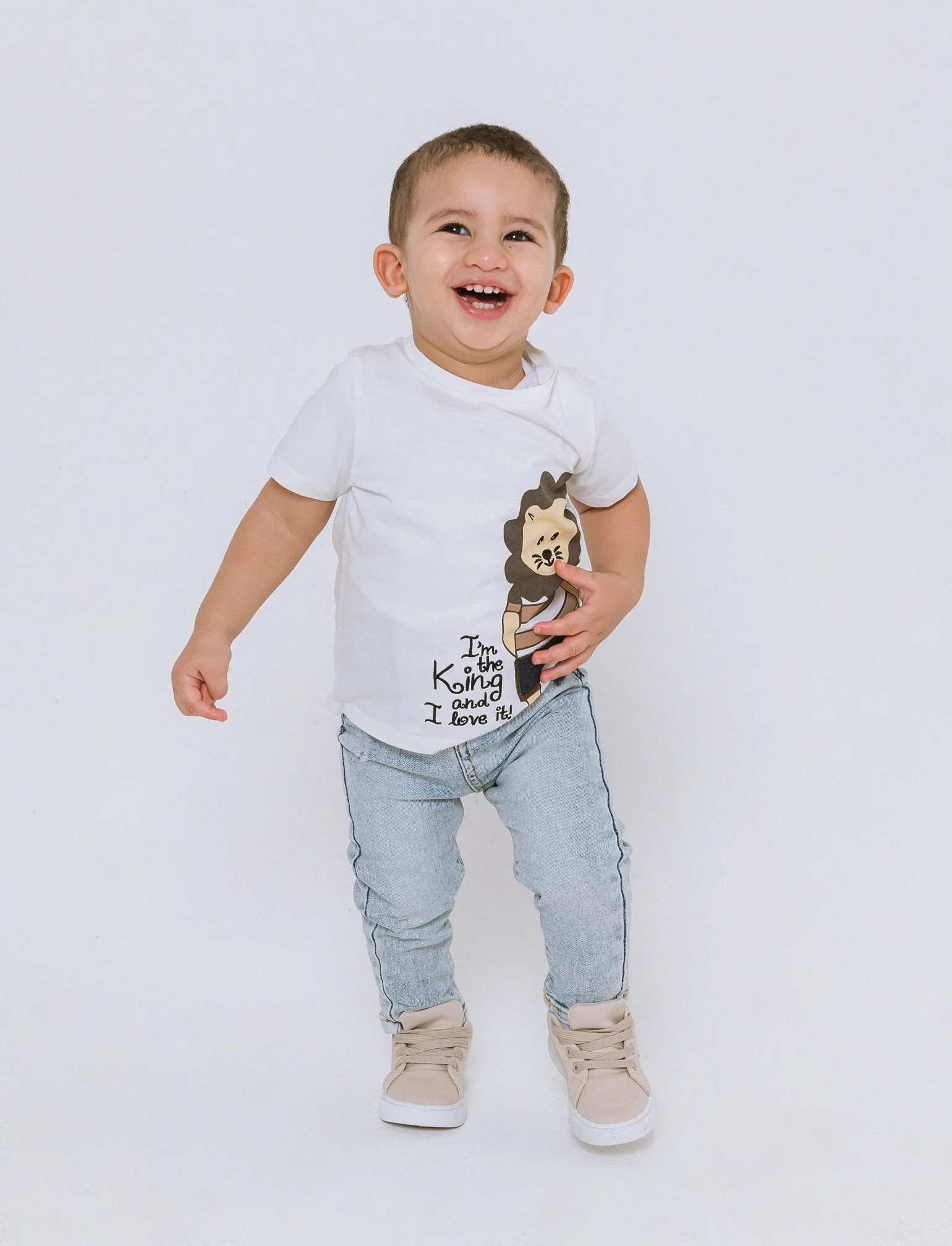 T-shirt leone da neonato - Bianco latte - Image 2