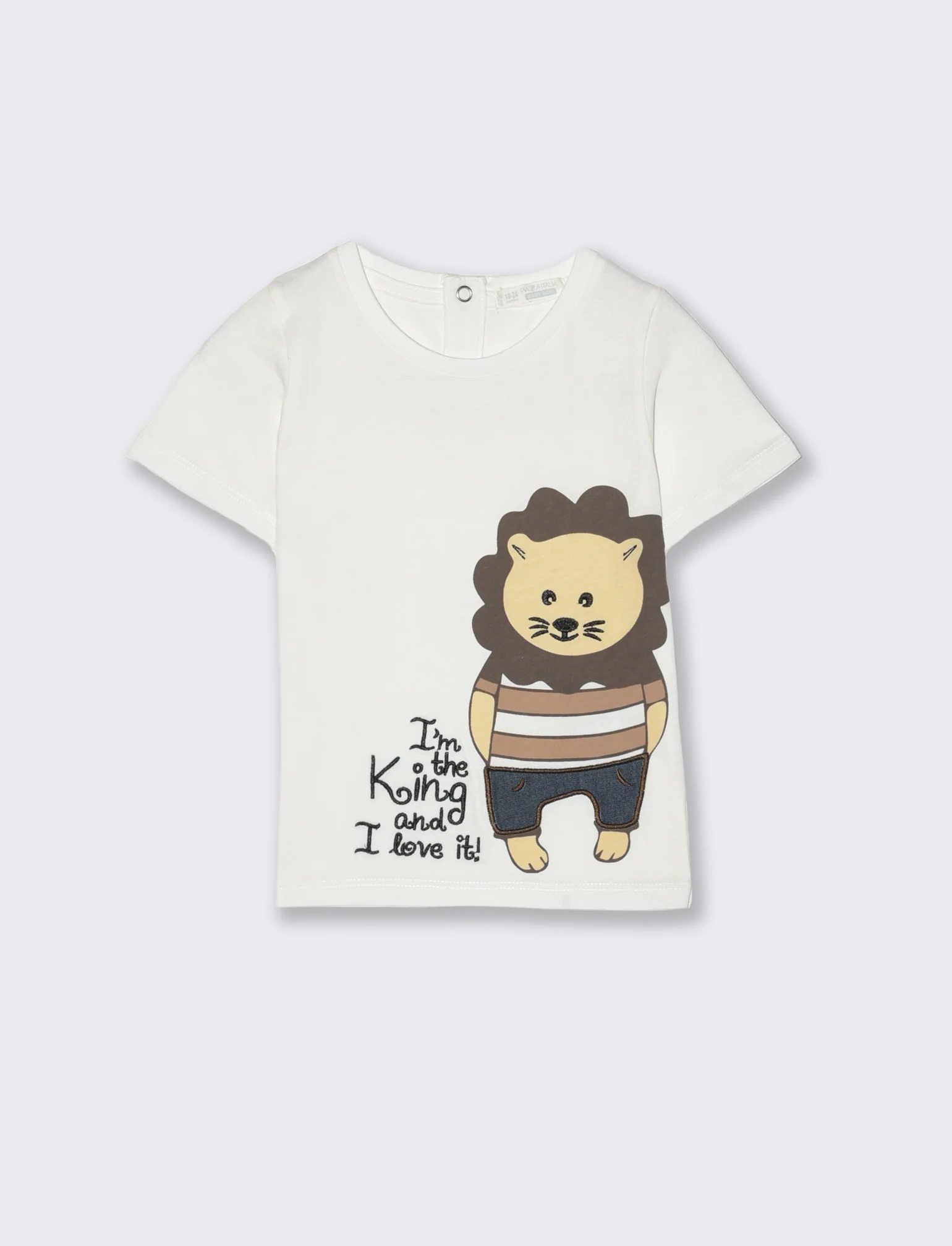 T-shirt leone da neonato - Bianco latte - Image 3
