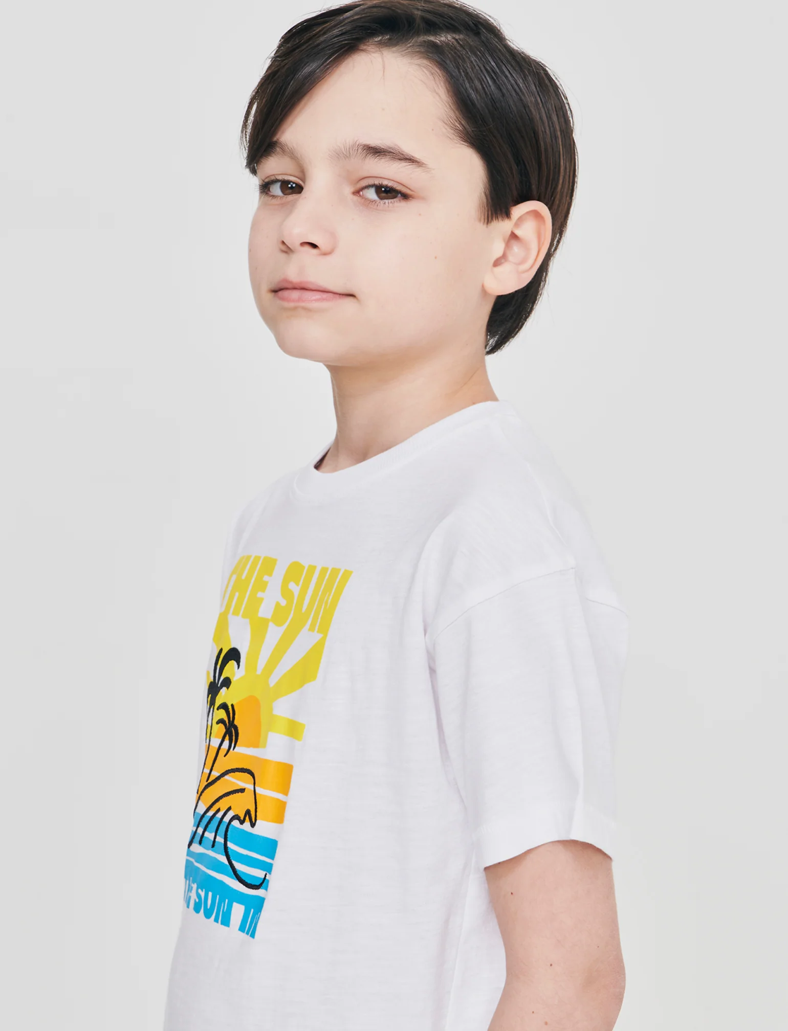 T-shirt let the surf in cotone over - Bianco - Image 4