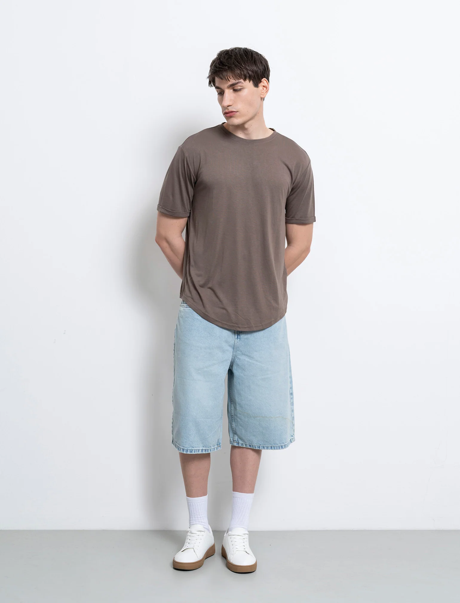 T-shirt loose fit da uomo - Grigio fango - Image 3