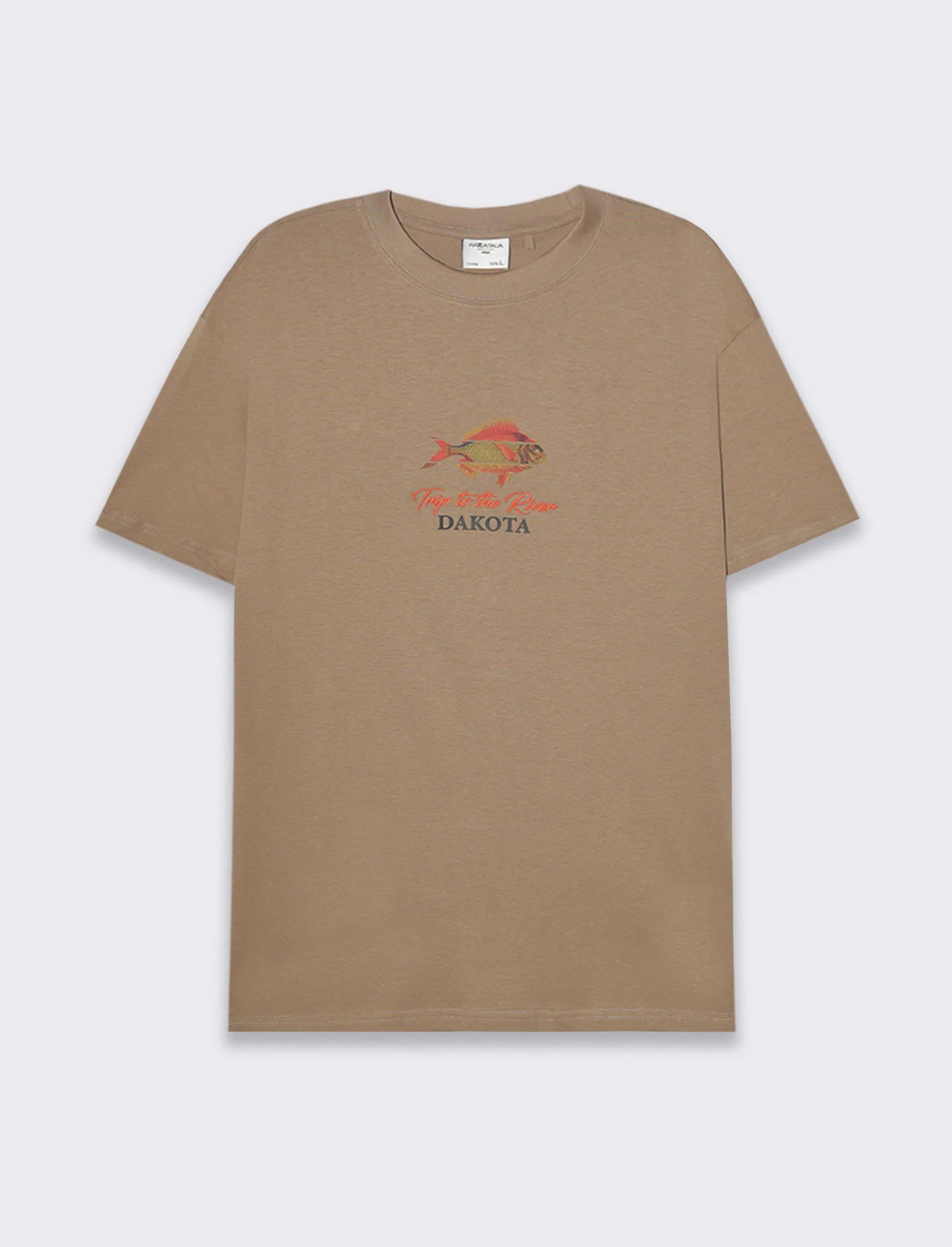 T-shirt loose fit in cotone con stampe da uomo - Grigio tortora - Image 4