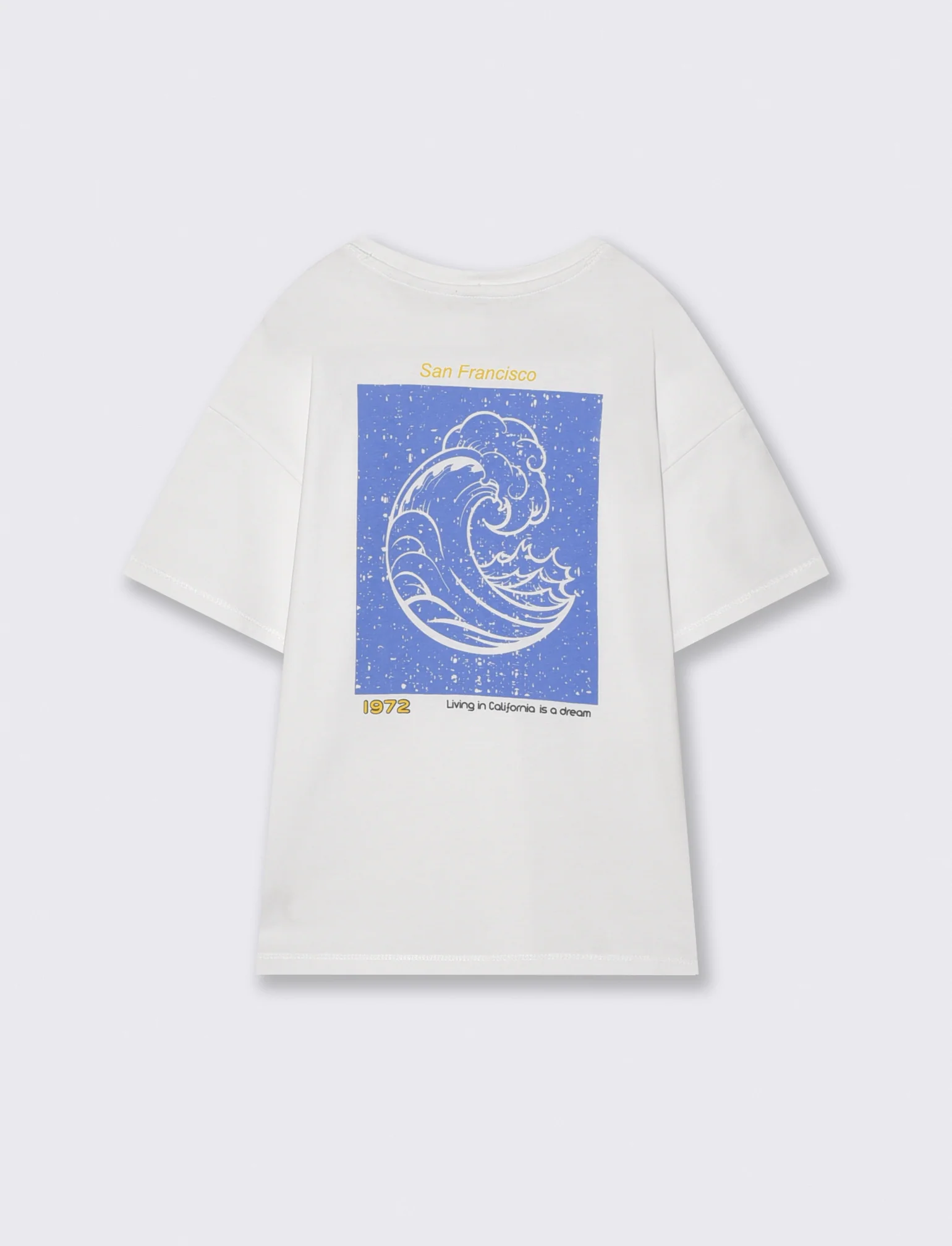T-shirt loose mezza manica estiva - Bianco - Image 4