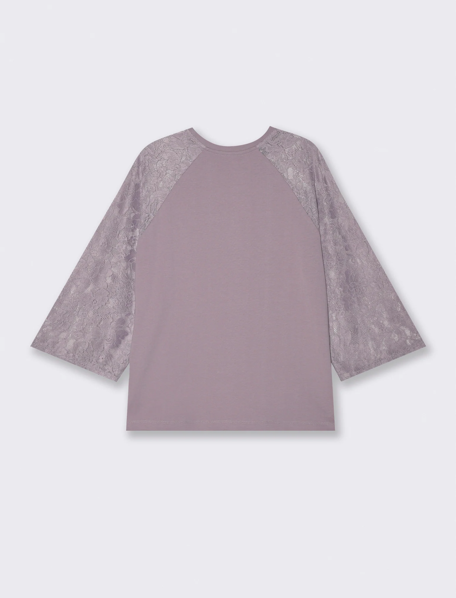 T-shirt manica a tre quarti - Viola glicine - Image 2
