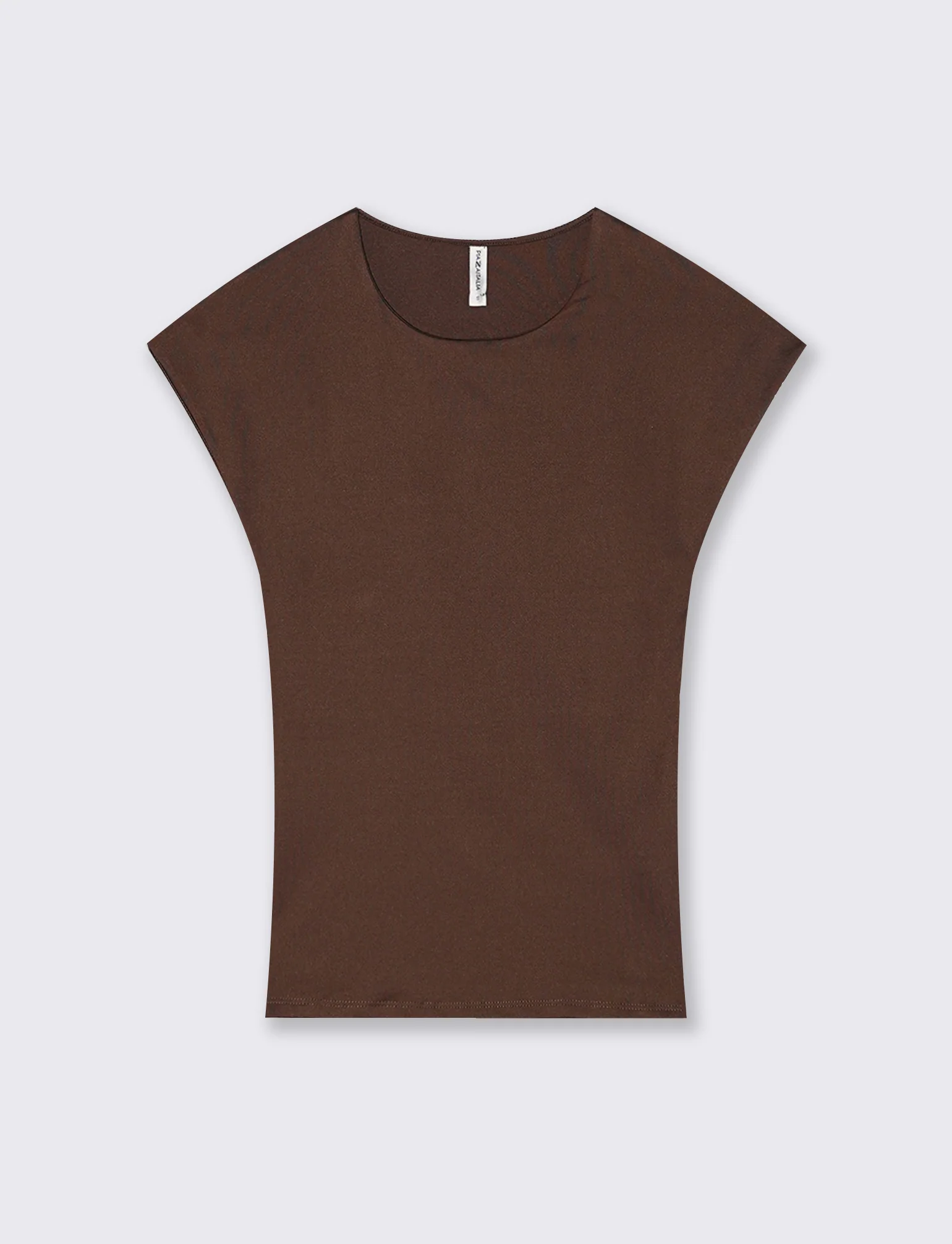 T-Shirt Manica Ad Aletto Basic - Marrone cioccolato
