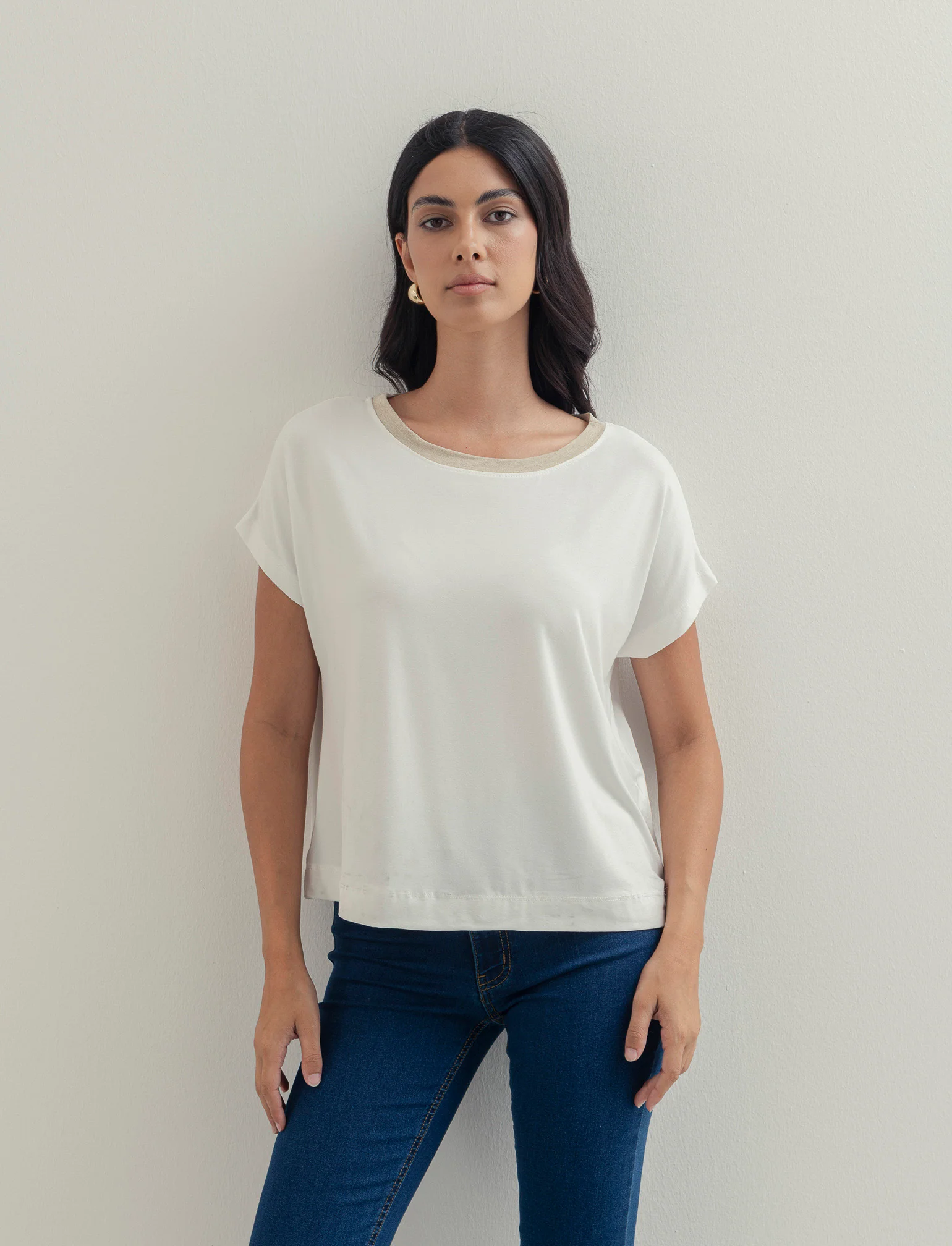 T-SHIRT MANICA CORTA - Bianco latte - Image 2