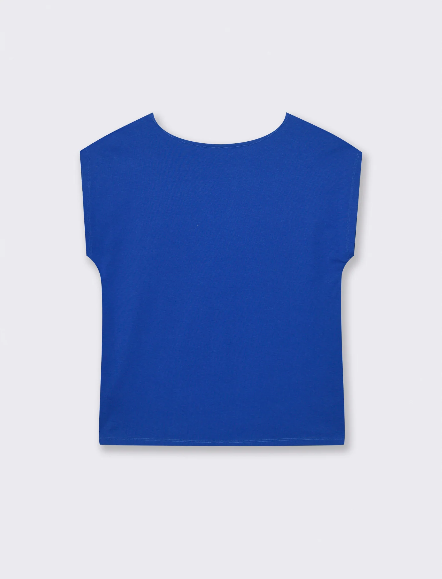 T-Shirt Manica Corta con Apertura al Collo - Blu royal - Image 2