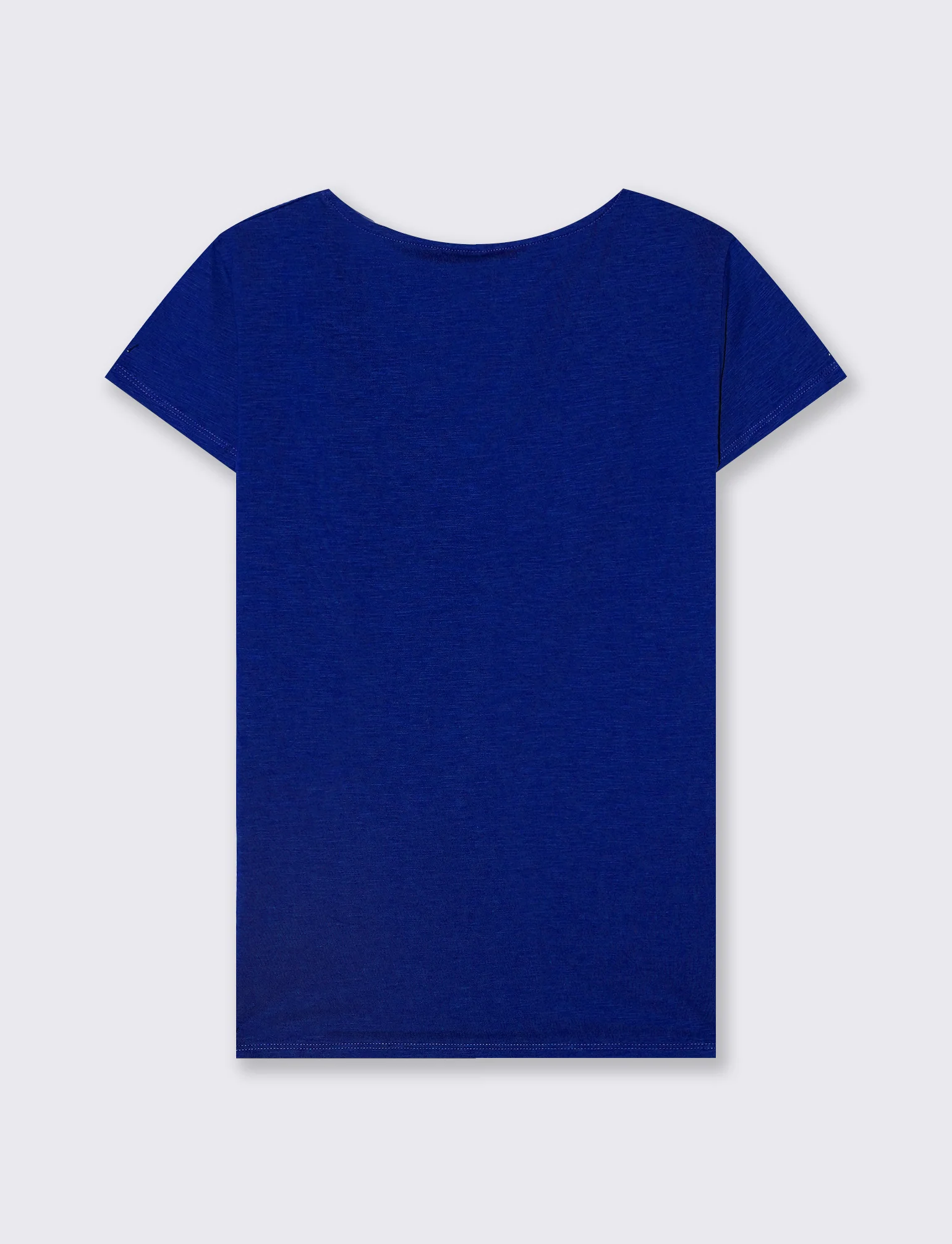 T-shirt manica corta con scollo anello - Royal - Image 2