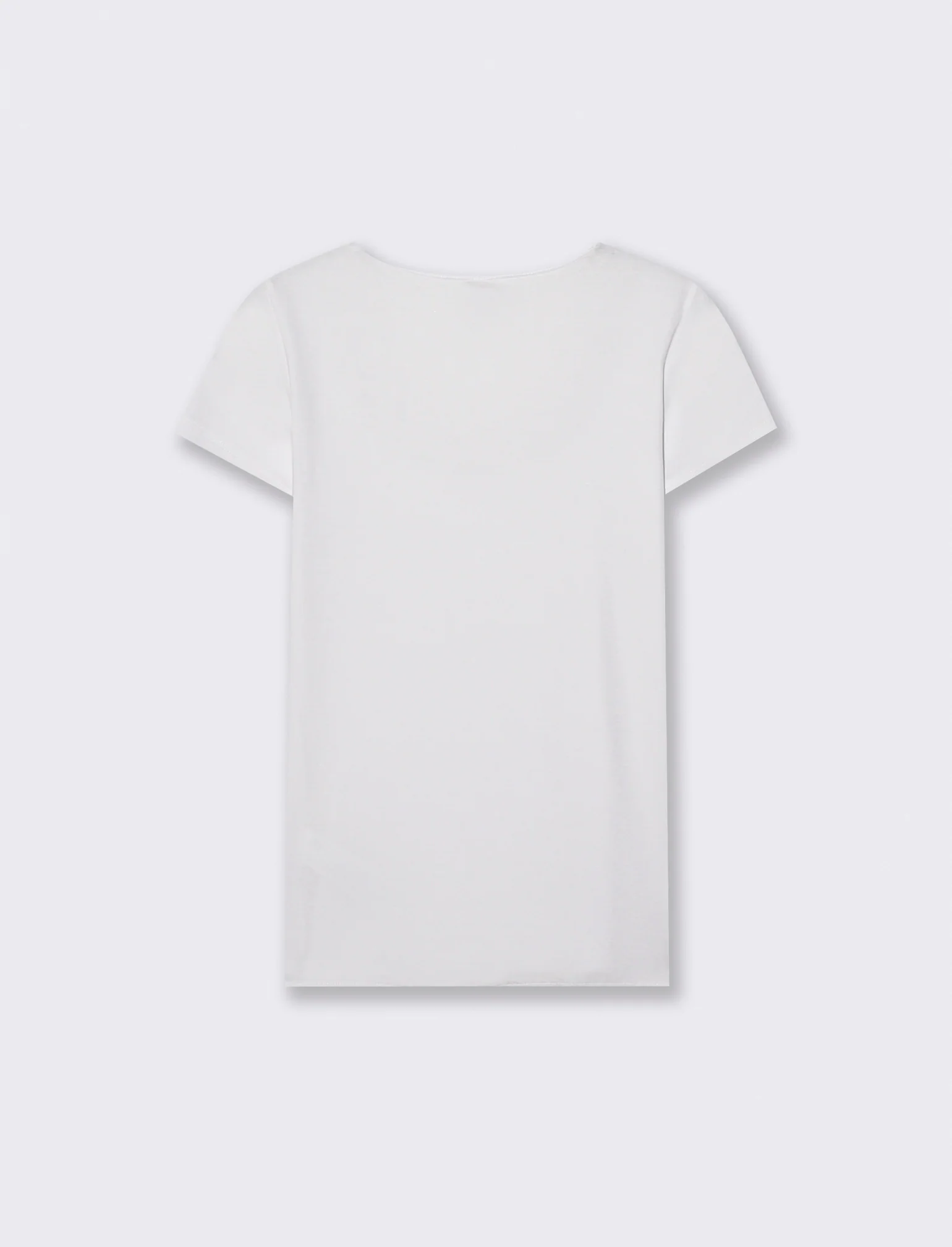 T-shirt manica corta con scollo incrociato - Bianco - Image 2