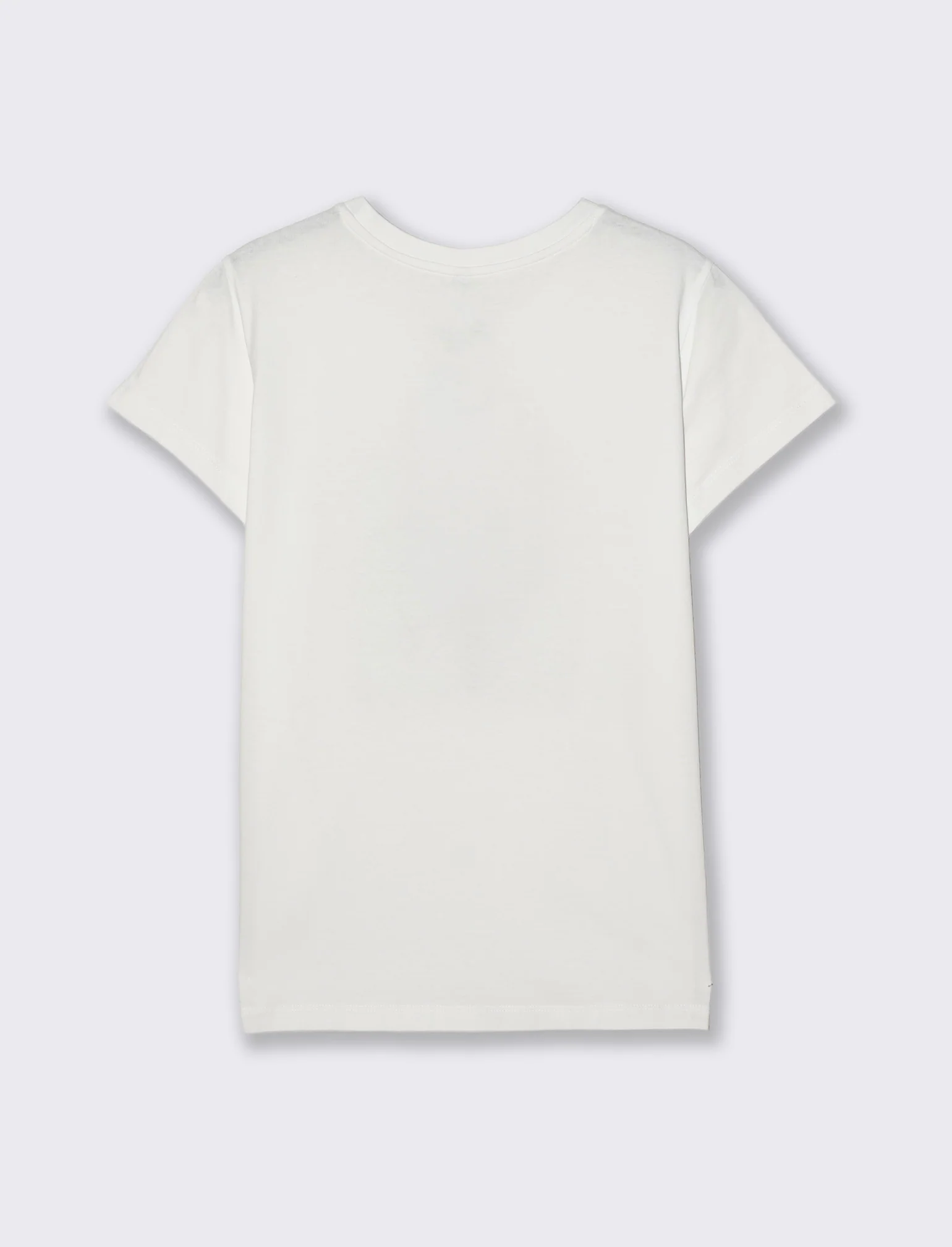 T-Shirt Manica Corta con Stampa - Bianco - Image 2
