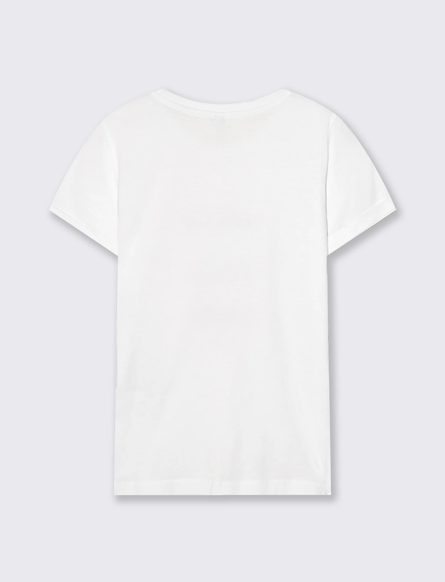 T-Shirt Manica Corta con Stampa - Bianco - Image 2