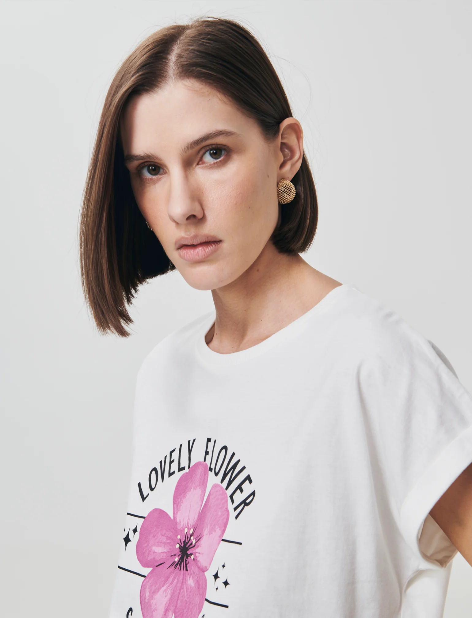 T-Shirt Manica Corta con Stampa e Spalle Scesa - var 2 - Image 3