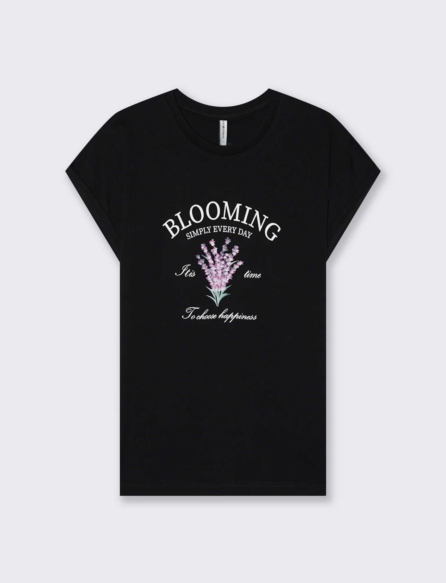 T-Shirt Manica Corta con Stampa e Spalle Scesa - var 3