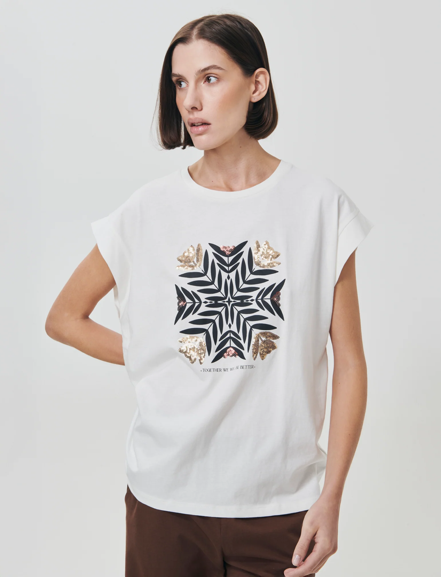 T-Shirt Manica Corta con Stampa Frontale - var 1 - Image 3