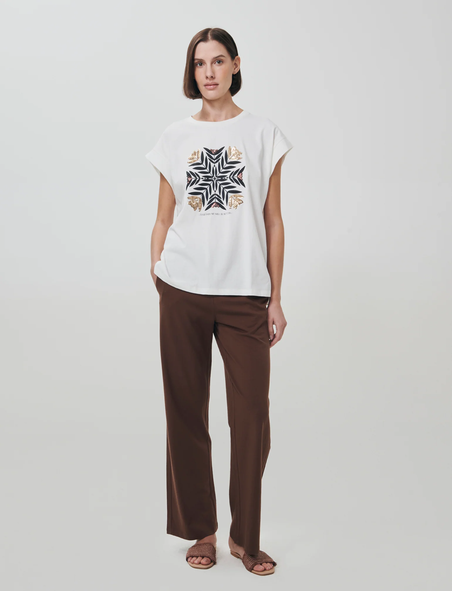 T-Shirt Manica Corta con Stampa Frontale - var 1 - Image 4
