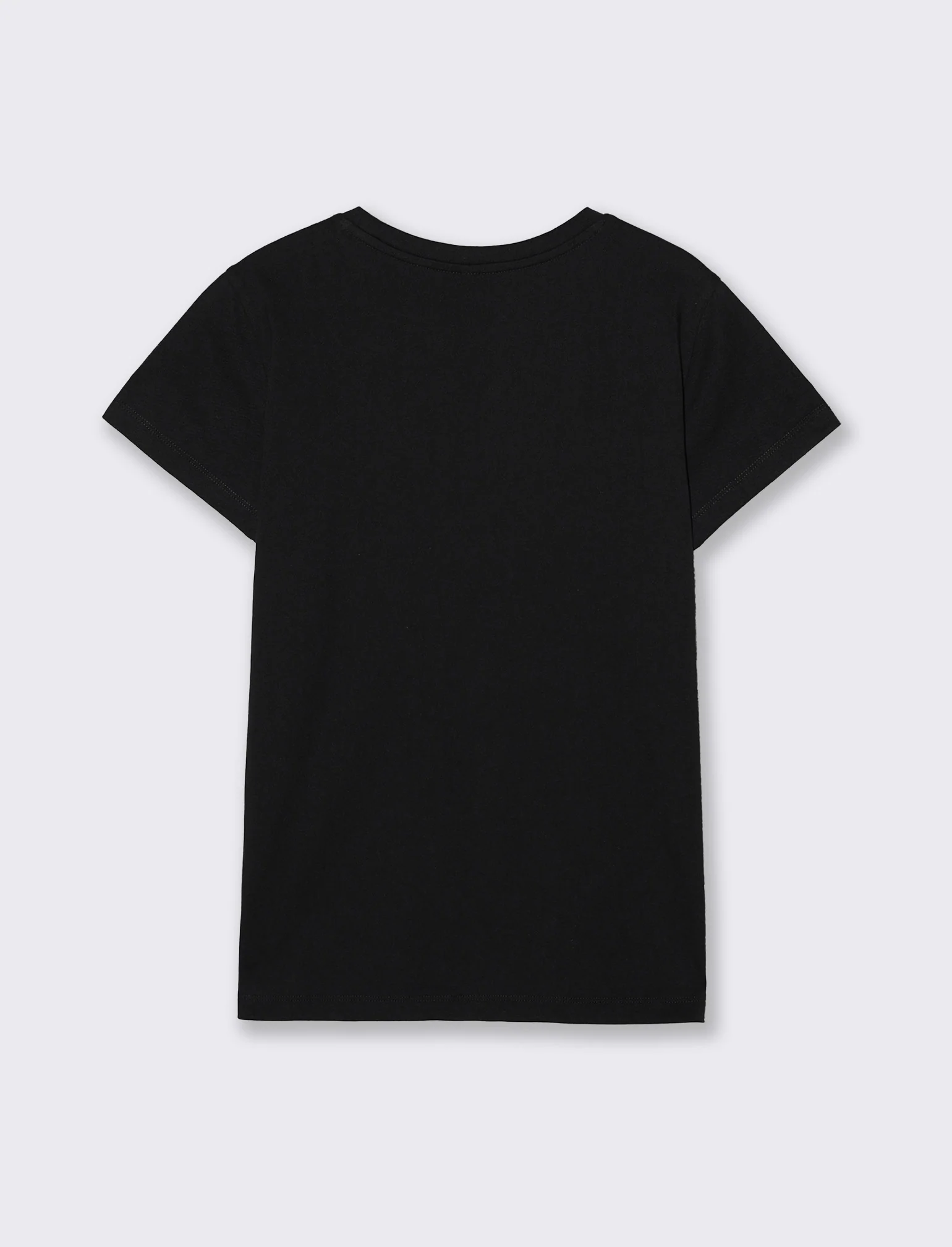 T-Shirt Manica Corta con Stampa - Nero - Image 2