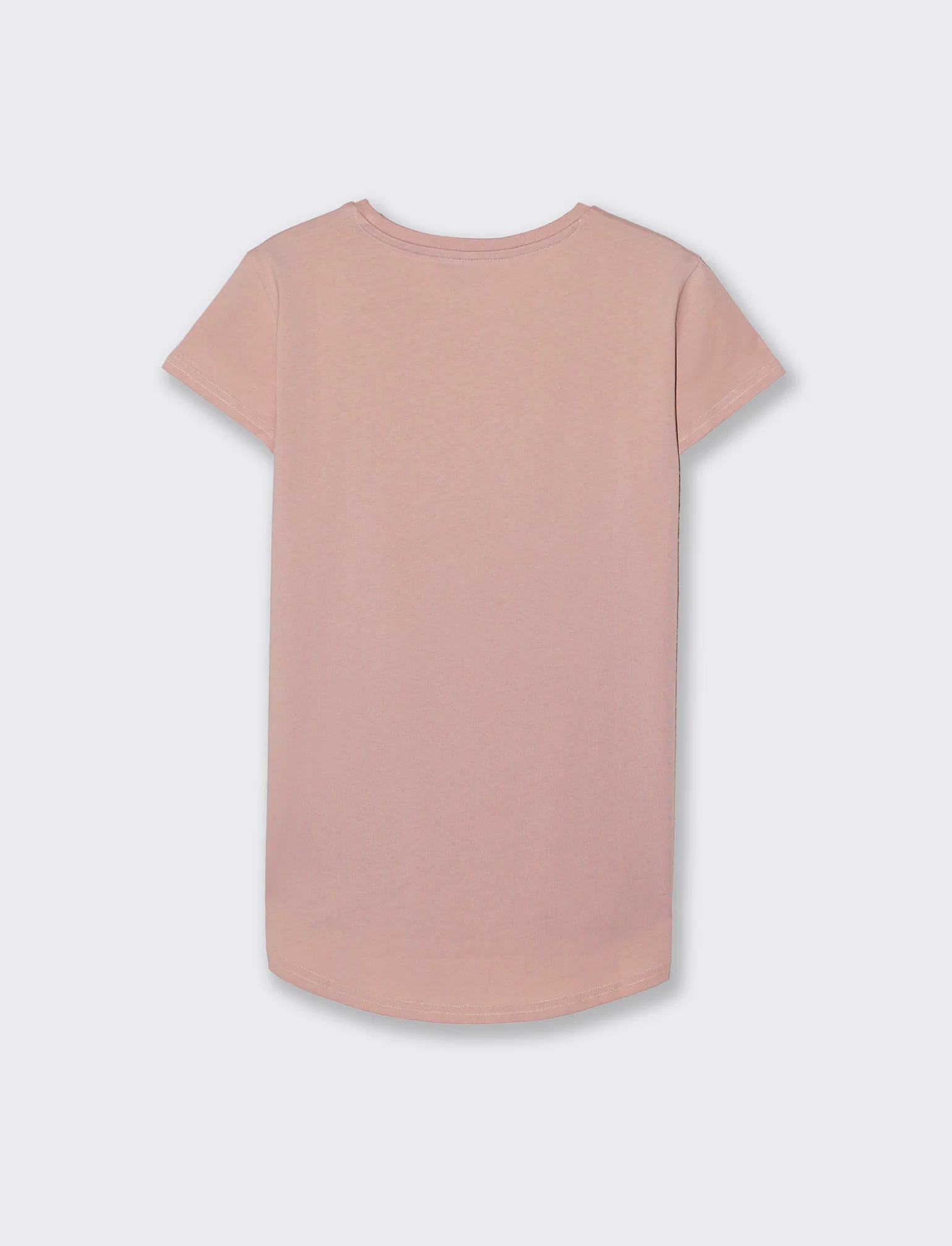 T-Shirt Manica Corta con Stampa - Rosa antico - Image 2