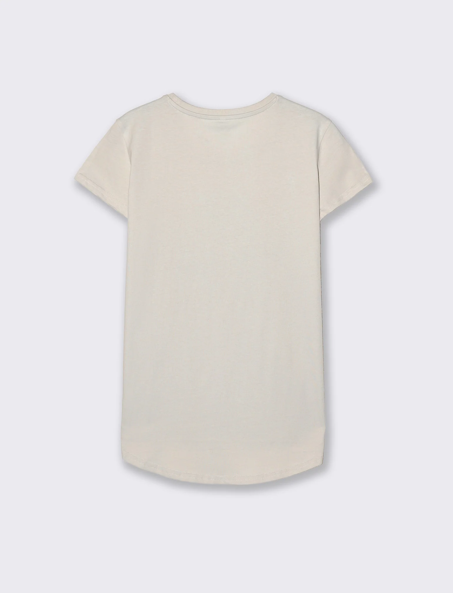 T-Shirt Manica Corta con Stampa - Sabbia - Image 4
