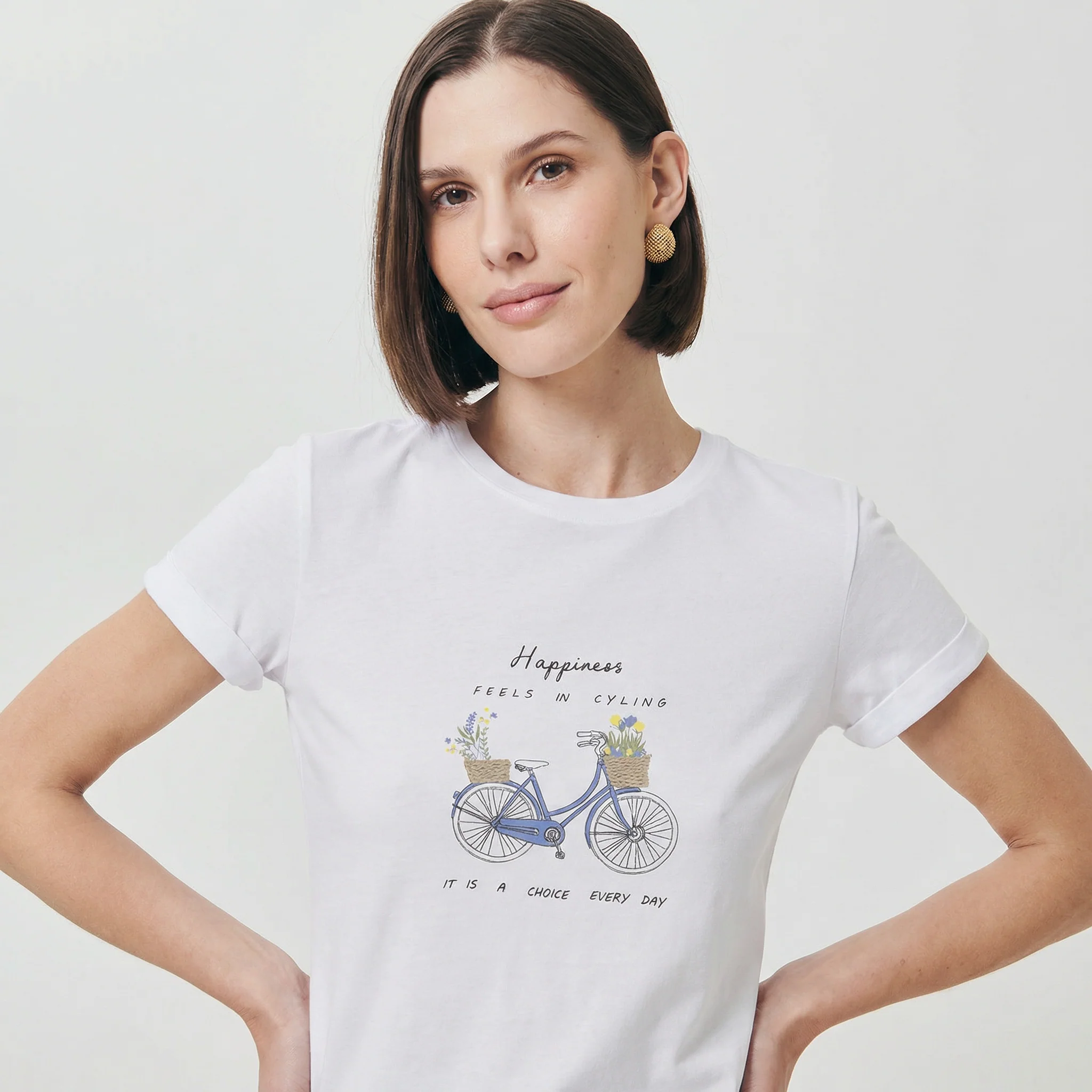 T-Shirt Manica Corta con Stampa - var 1