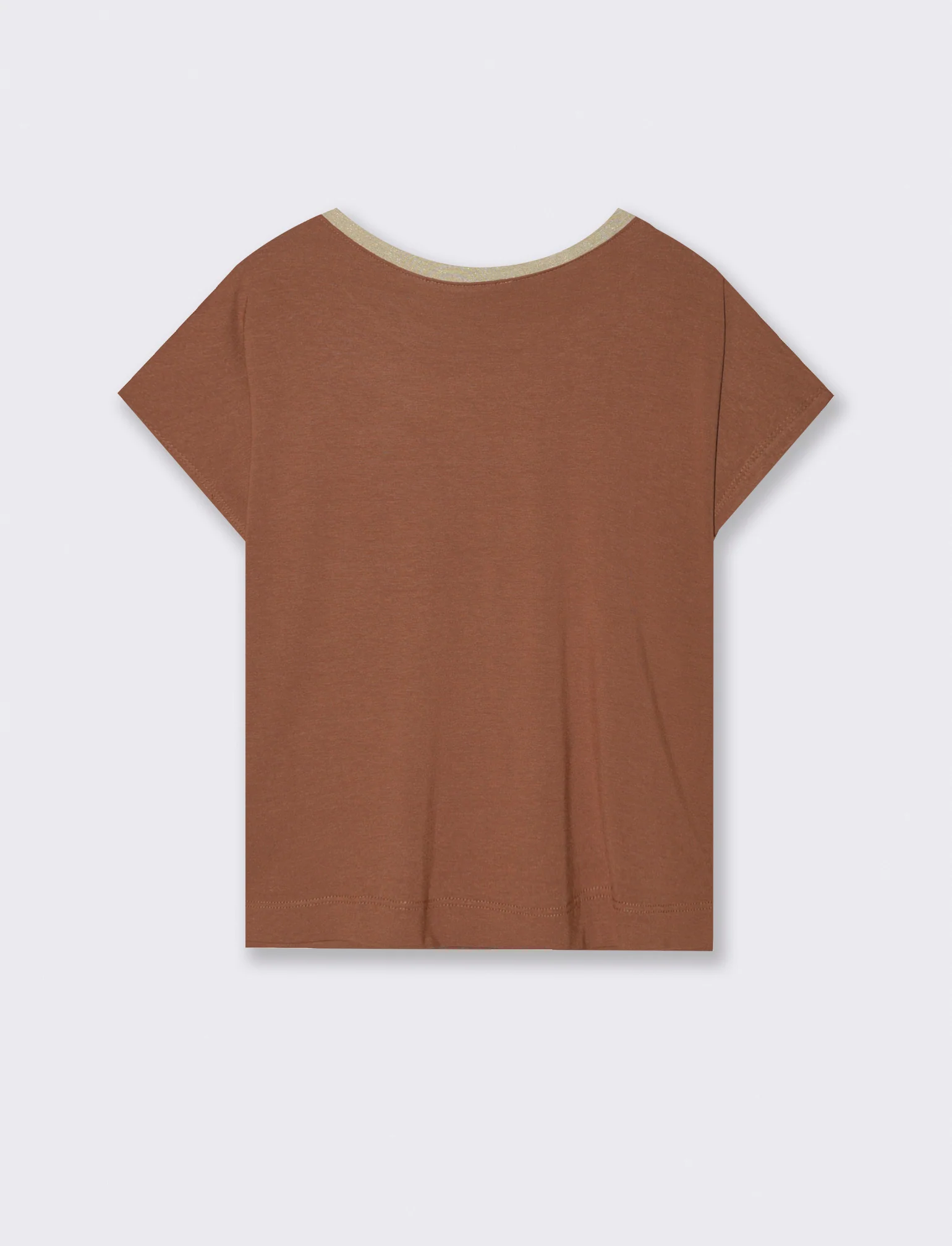 T-SHIRT MANICA CORTA - Marrone tabacco - Image 4