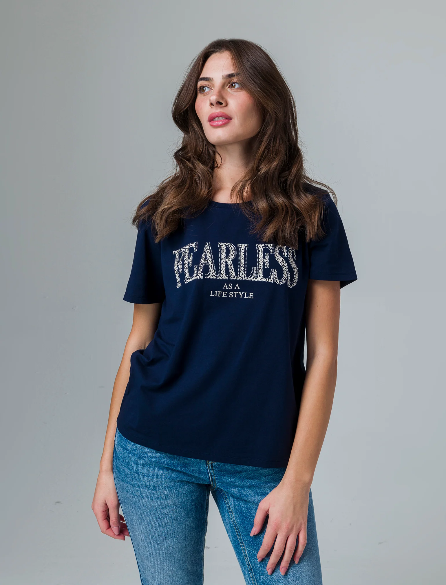 T-shirt manica corta stampata da donna - var 2