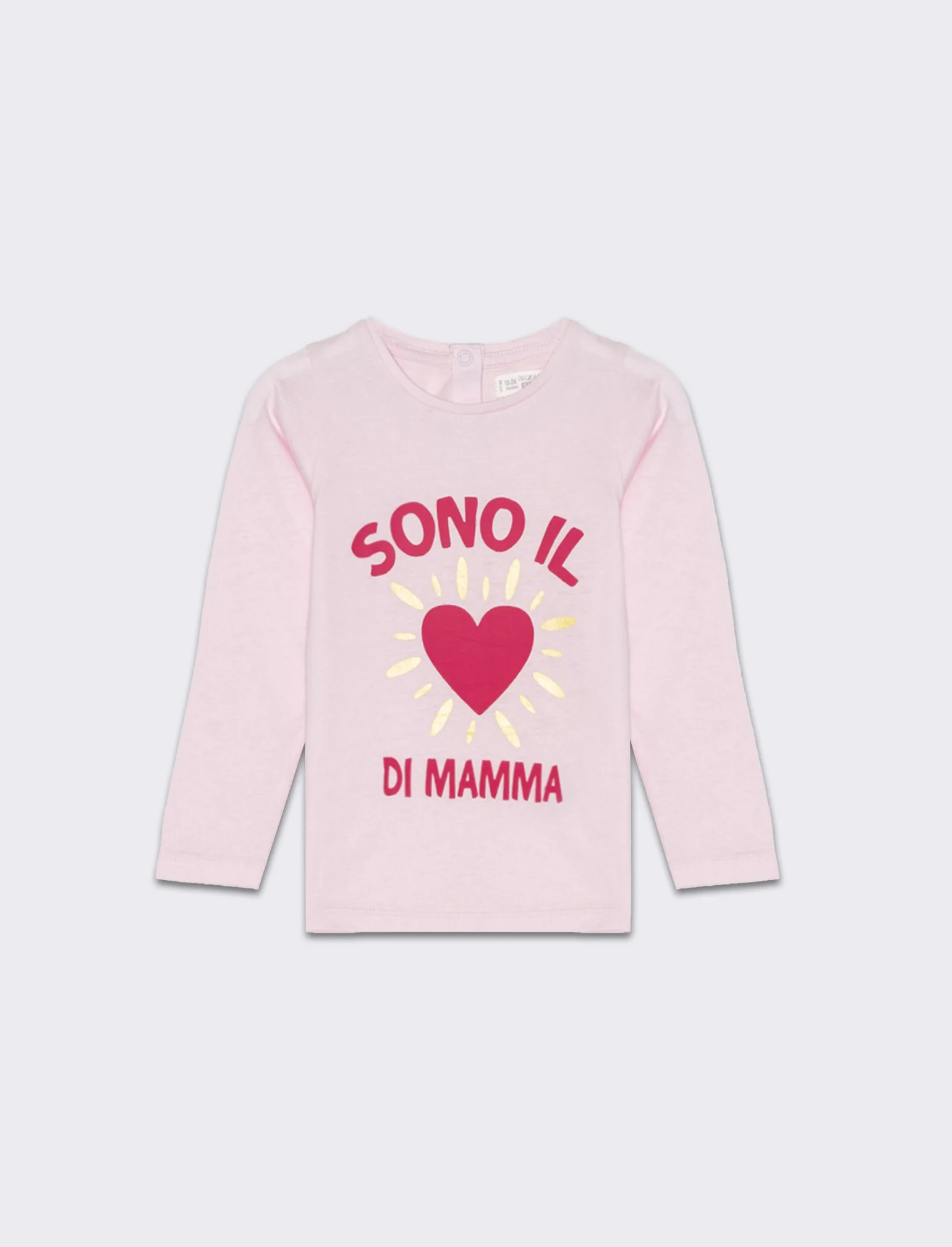 T-shirt manica lunga basica da neonata - Rosa