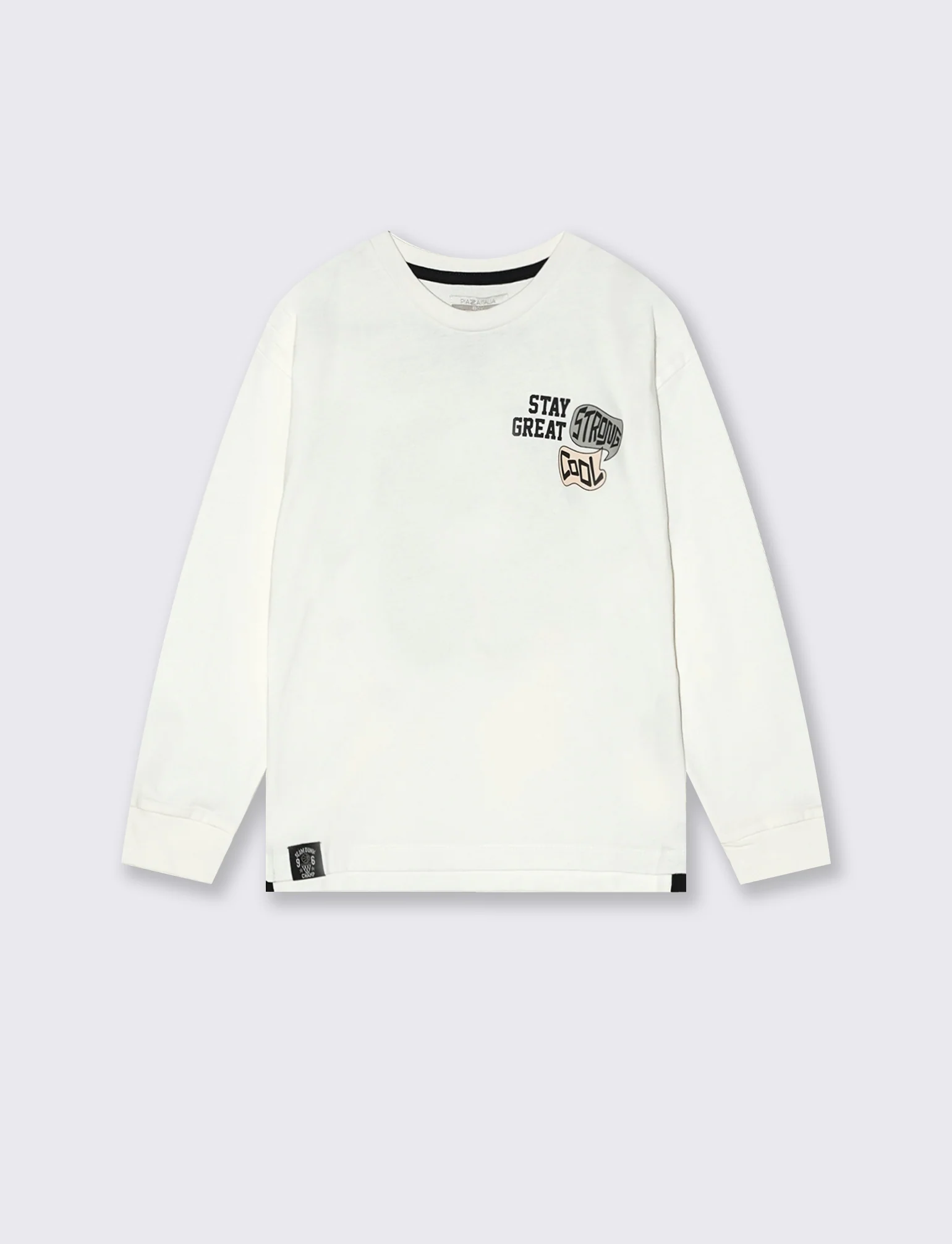 T-SHIRT MANICA LUNGA - Bianco latte