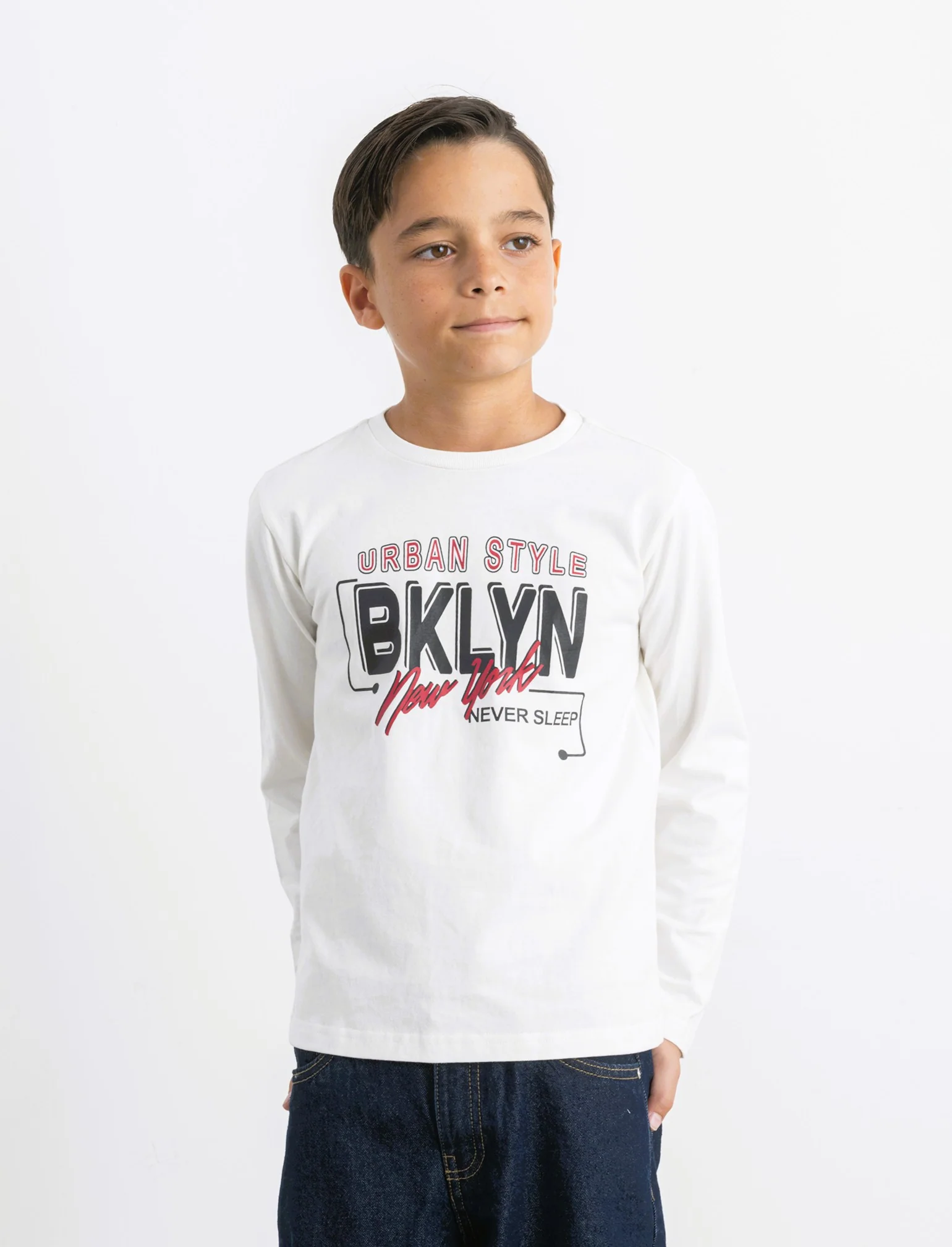 T-SHIRT MANICA LUNGA - Bianco latte - Image 3