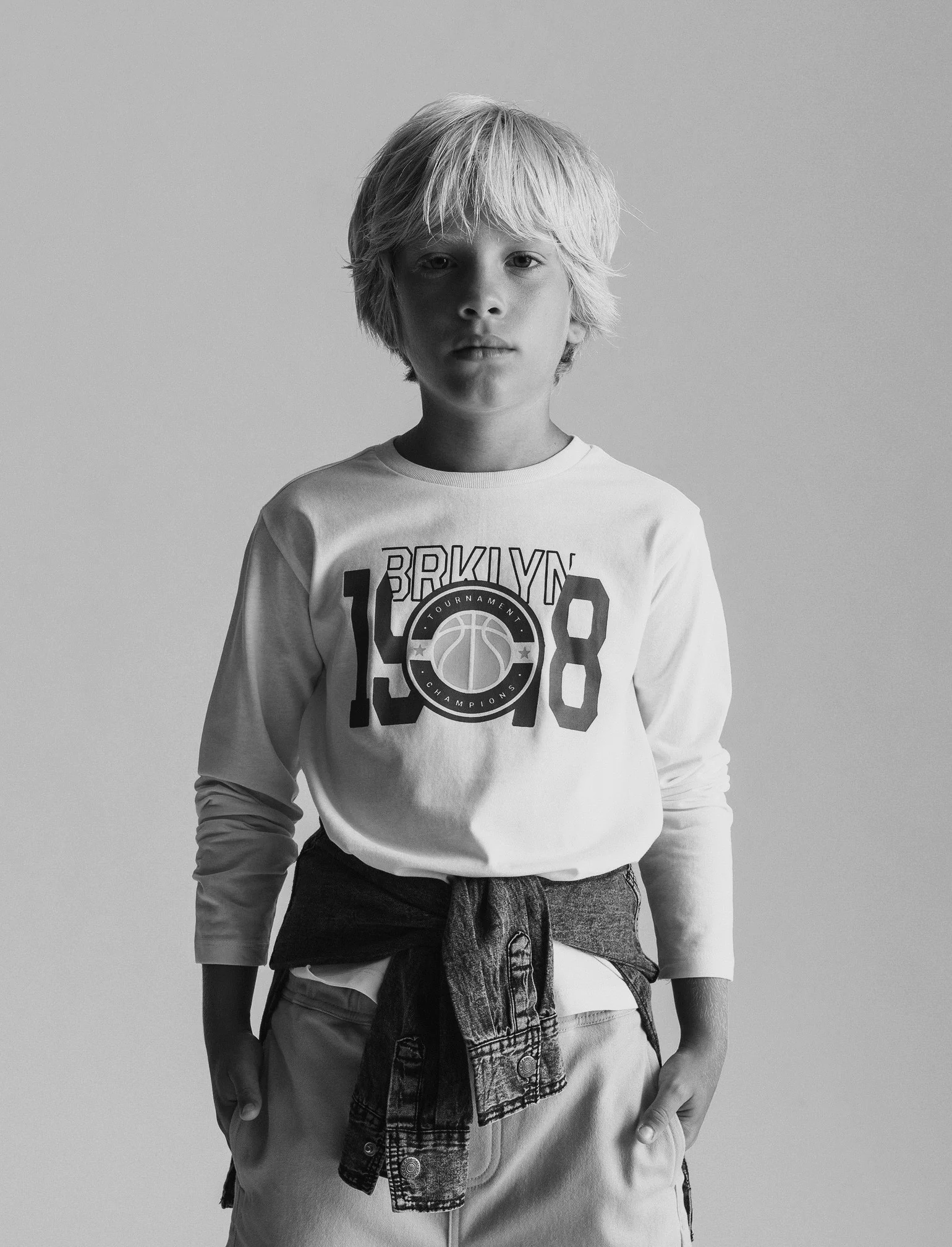 T-shirt manica lunga con stampa. - Bianco latte - Image 2