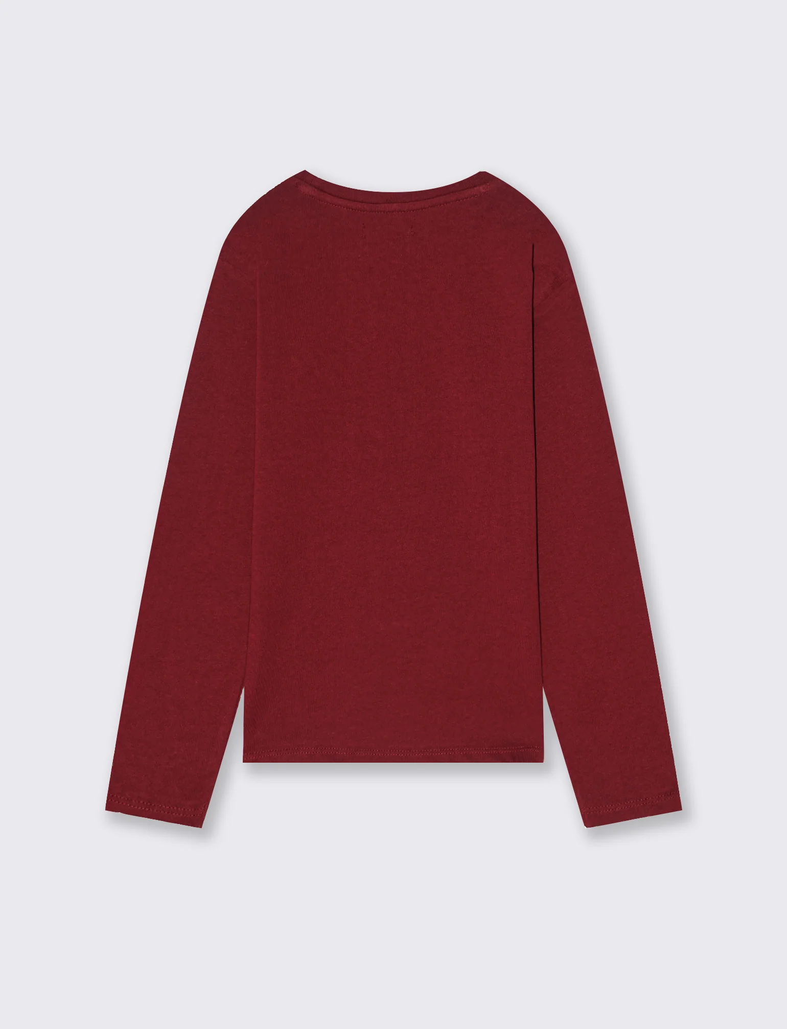 T-shirt manica lunga con stampa. - Bordeaux - Image 2
