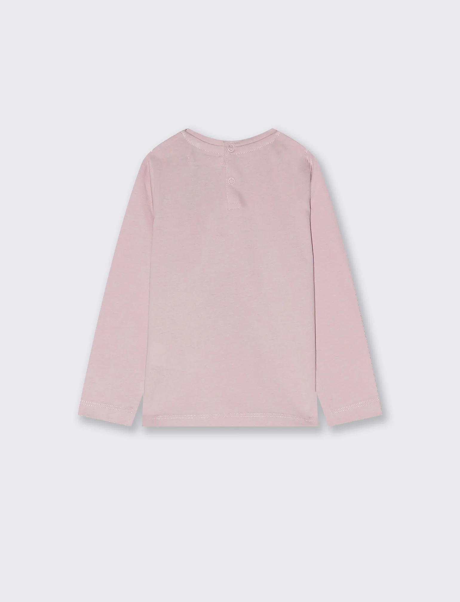 T-shirt manica lunga con stampa colorata - Rosa polvere - Image 2