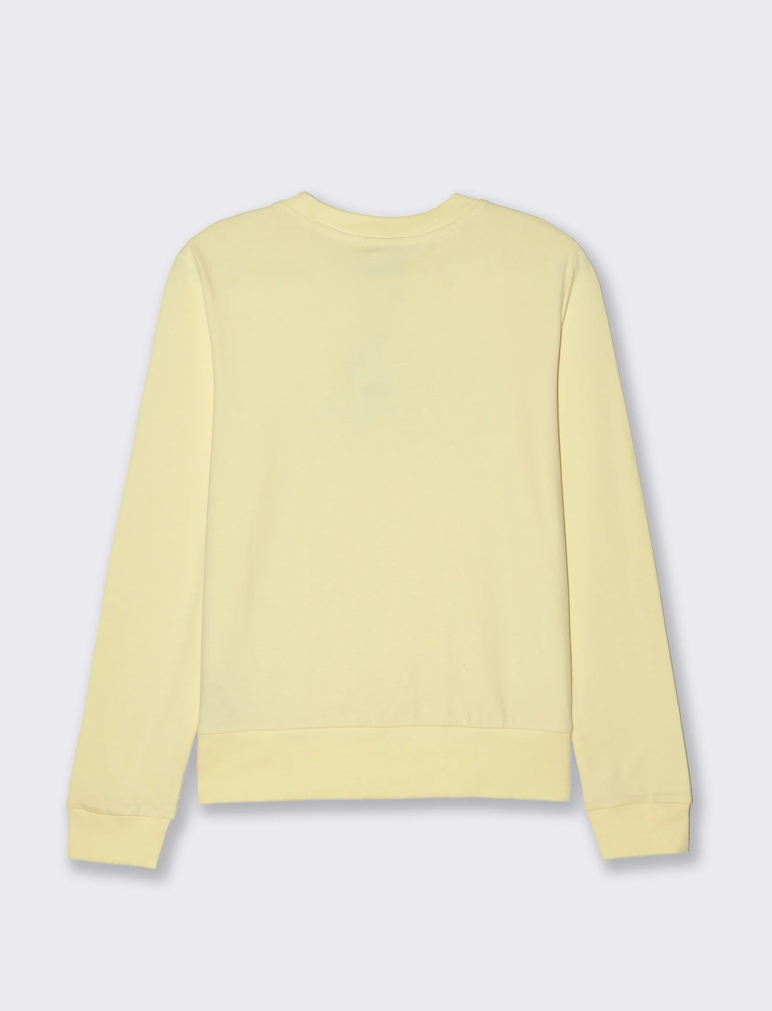 T-shirt manica lunga con stampa da donna - Giallo pastello - Image 2